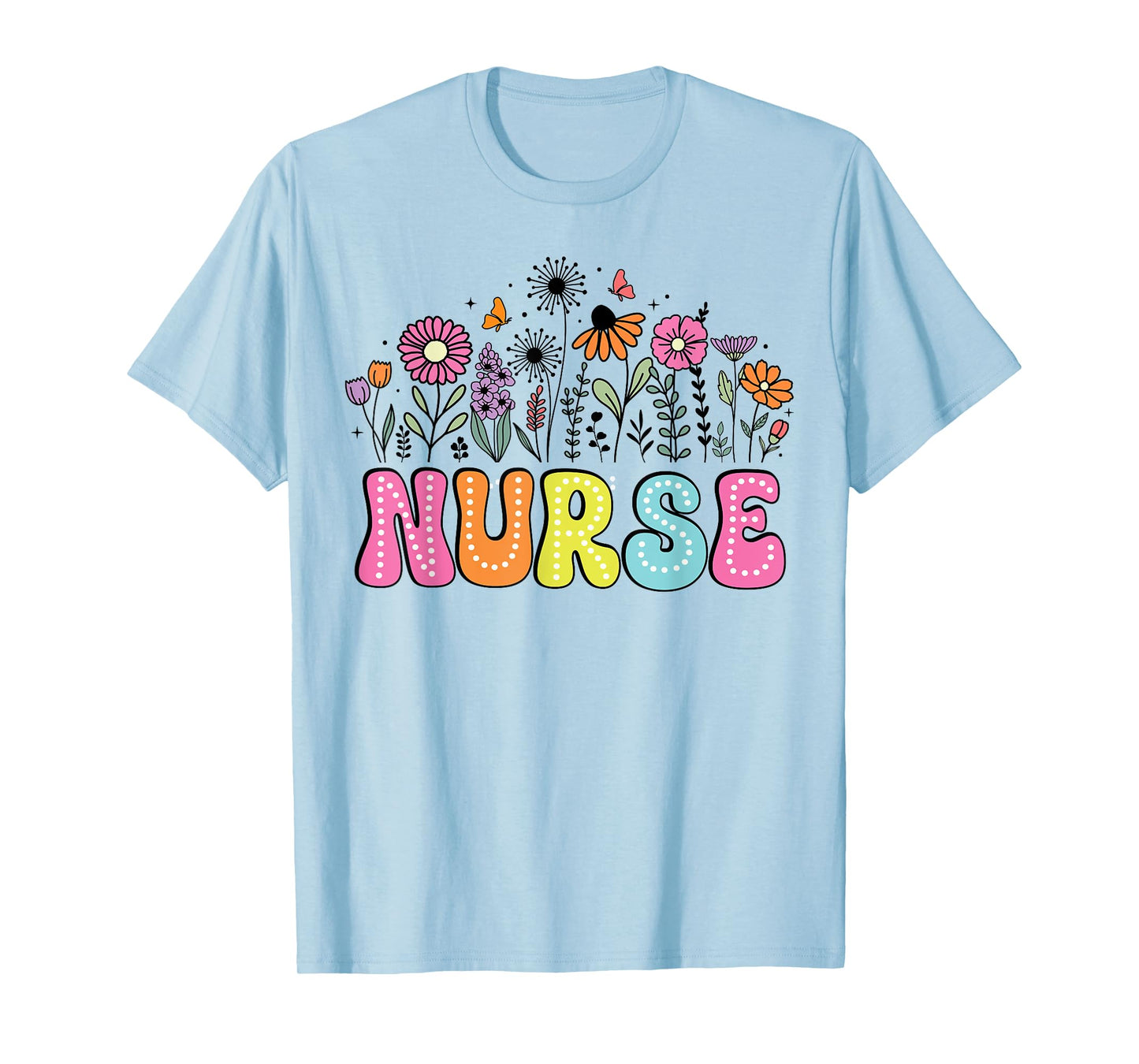 Groovy Nurse Flower Floral Happy Nurse Week 2025 T-Shirt