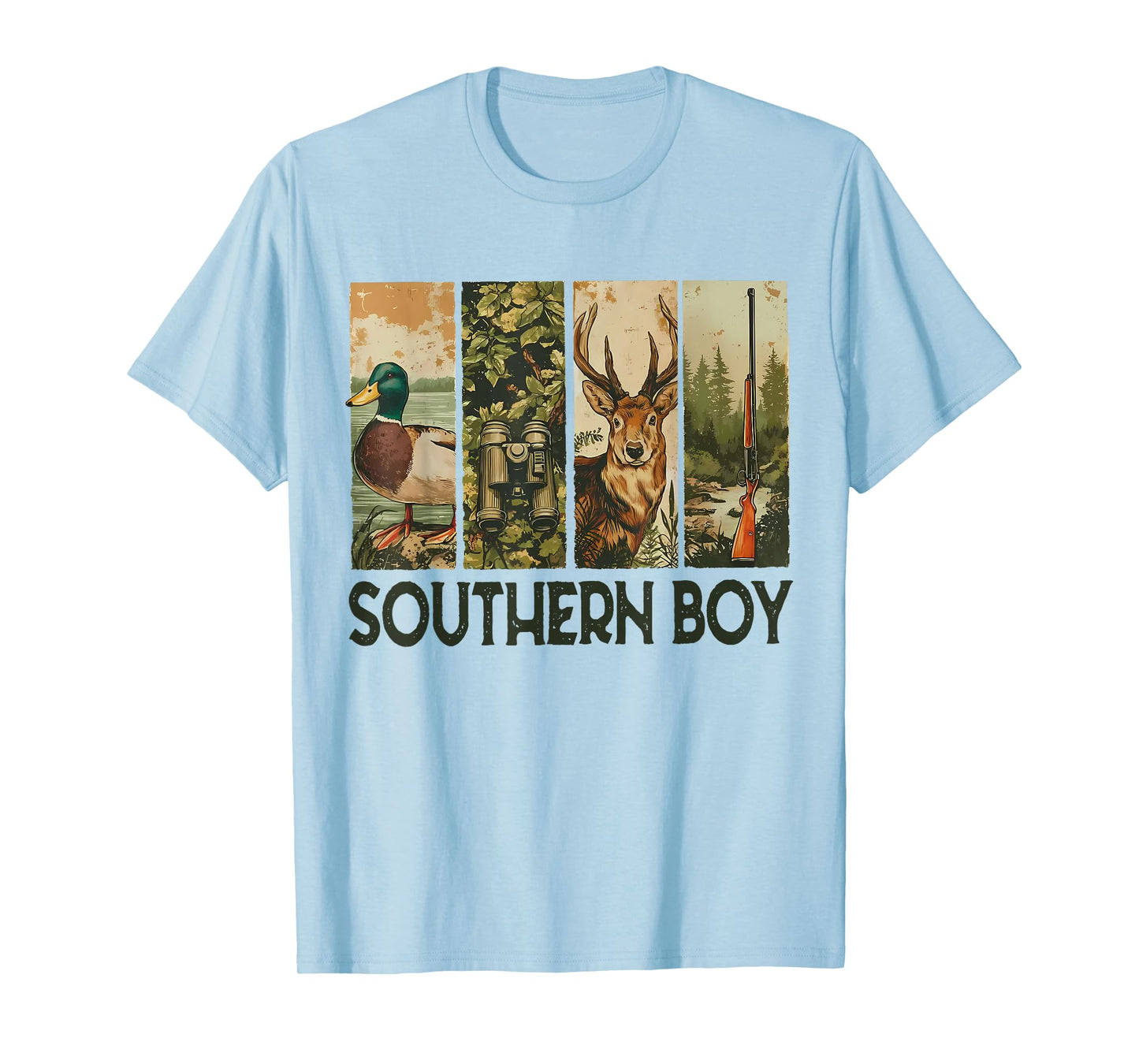 Southern Boy Camouflage Hunting Dog Camo Duck Hunter T-Shirt