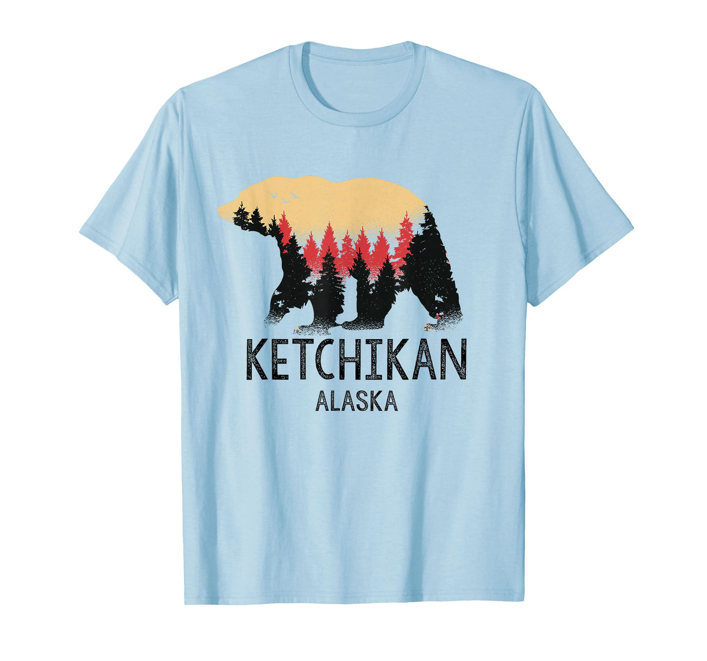 Ketchikan Alaska Vintage Grizzly Bear Nature Souvenir Gift T-Shirt