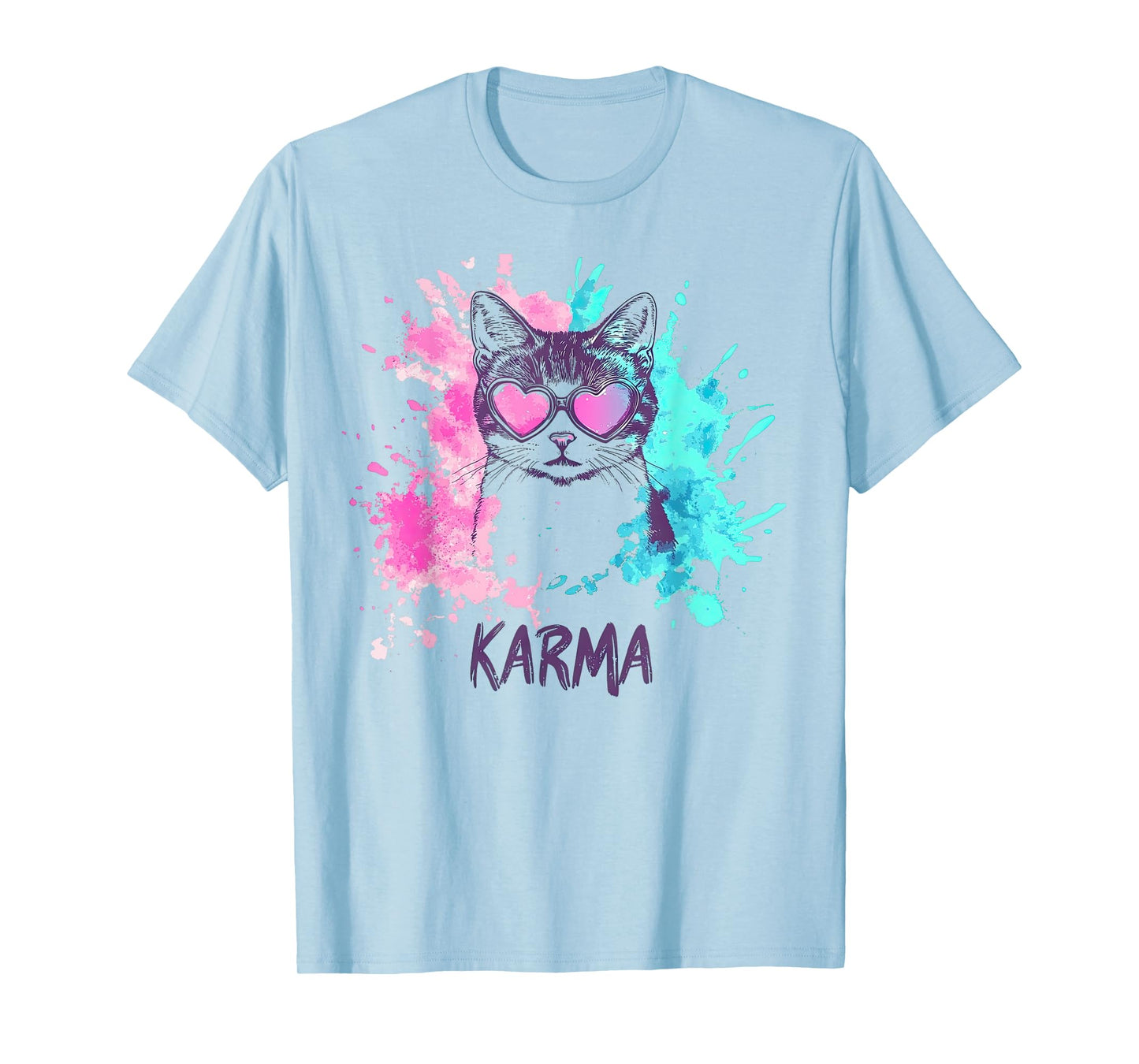 Vintage Cat Karma lovers For Teens Girls Women Men T-Shirt