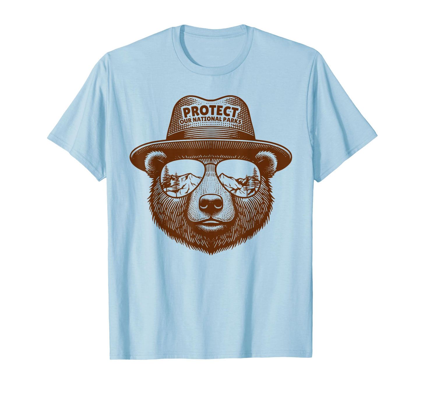Protect Our National Parks Cool Bear Nature Lovers Retro T-Shirt
