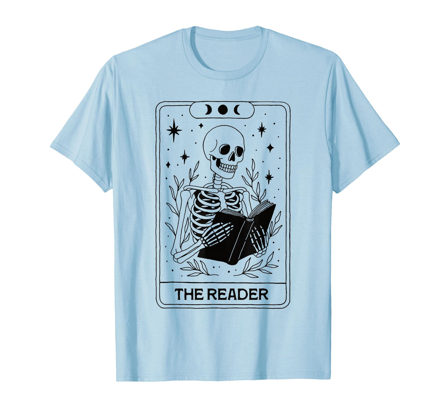 Skeleton Tarot Reader Book Lover Occult Witchy Halloween T-Shirt