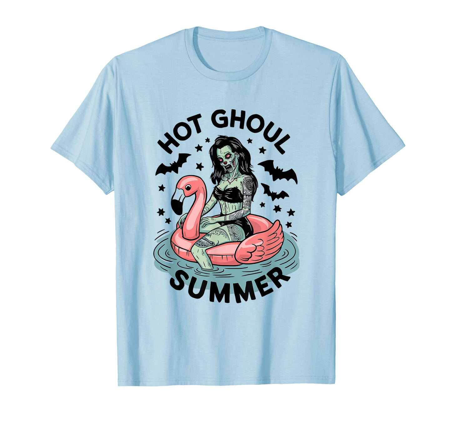 Hot Ghoul Summer Funny Zombie Gothic Spooky Retro Halloween T-Shirt