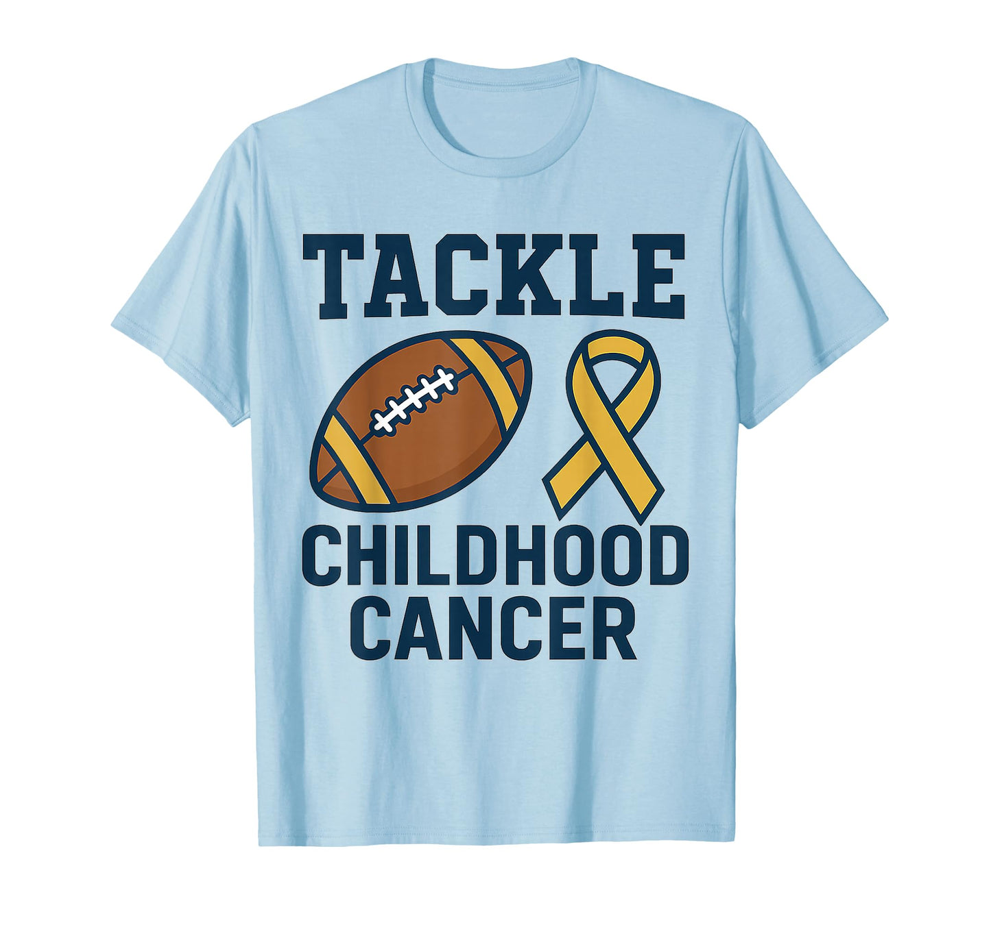 Childhood Cancer Awareness Tackle Football DIPG T-Shirt