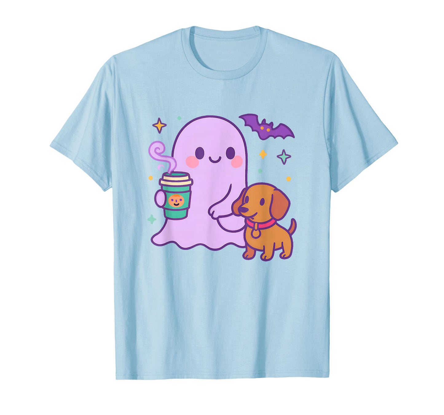 Funny Dachshund Ghost Halloween Spooky Season Weenie Dog T-Shirt