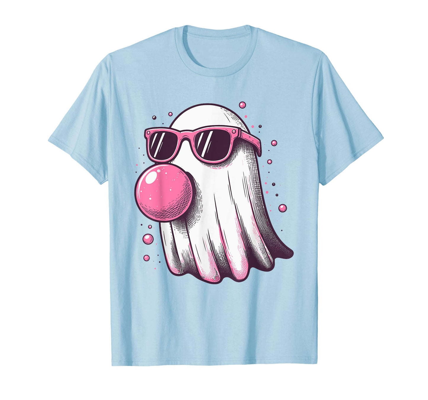 Ghost Bubble Gum Sunglasses Happy Halloween Boo Men Women T-Shirt