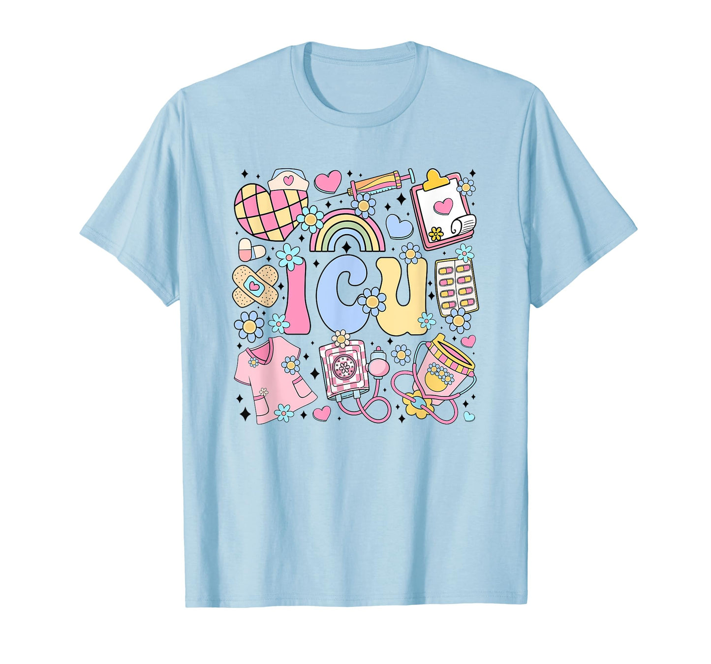 ICU Nurse Stuff Retro Intensive Care Nurse Squad Nursing T-Shirt