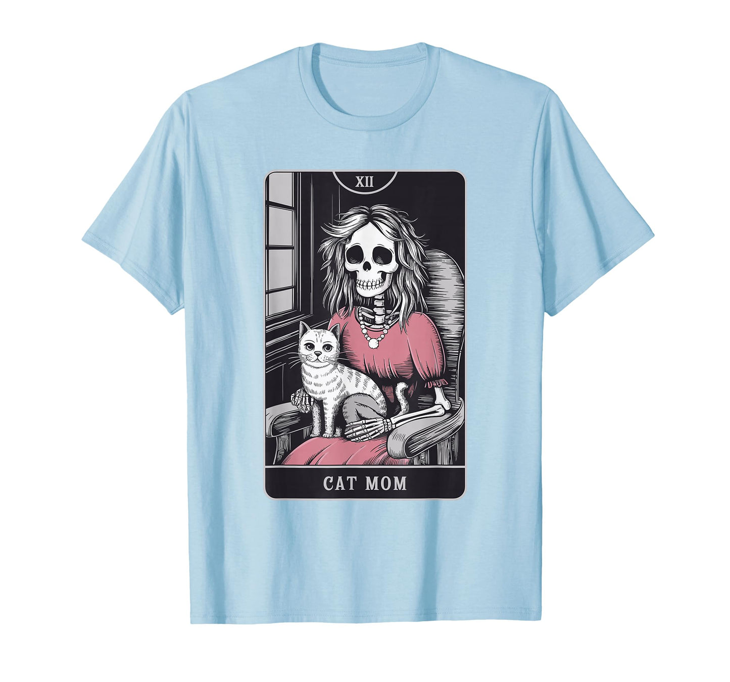 The Cat Mom Tarot Skeleton Witchy T-Shirt