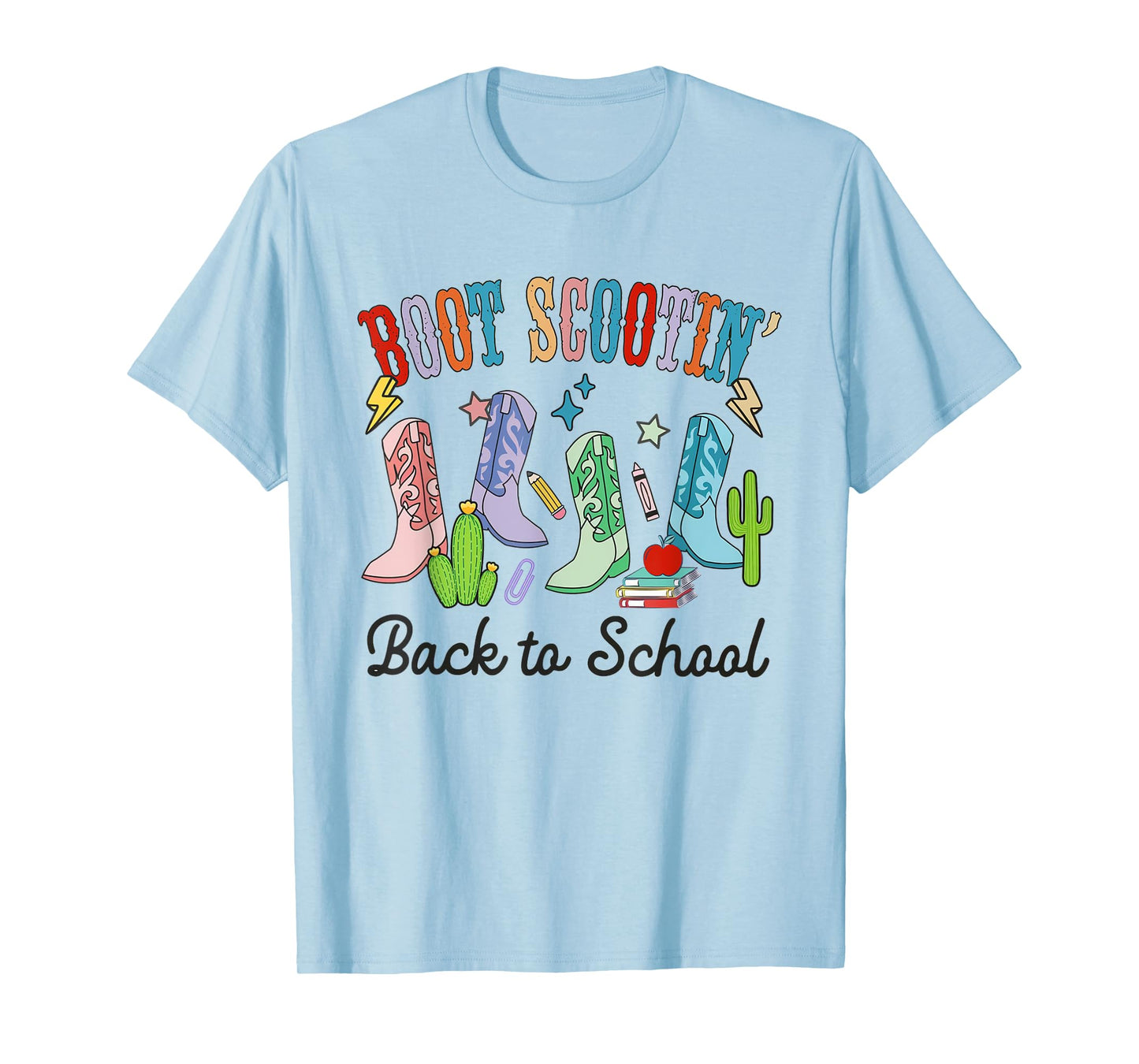 Boot Scootin' Back To School Western Teacher Cowgirl Cowboy T-Shirt