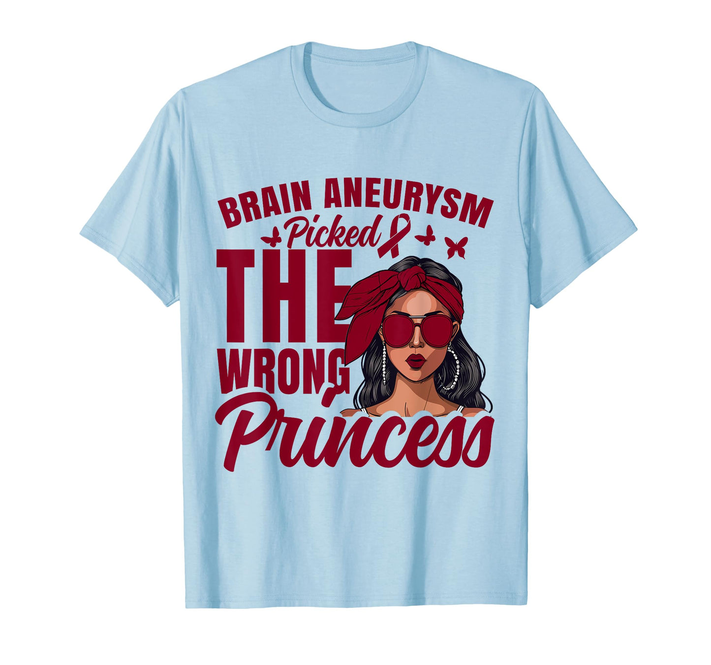 Brain Aneurysm Awareness Princess Survivor Brain Aneurysm T-Shirt