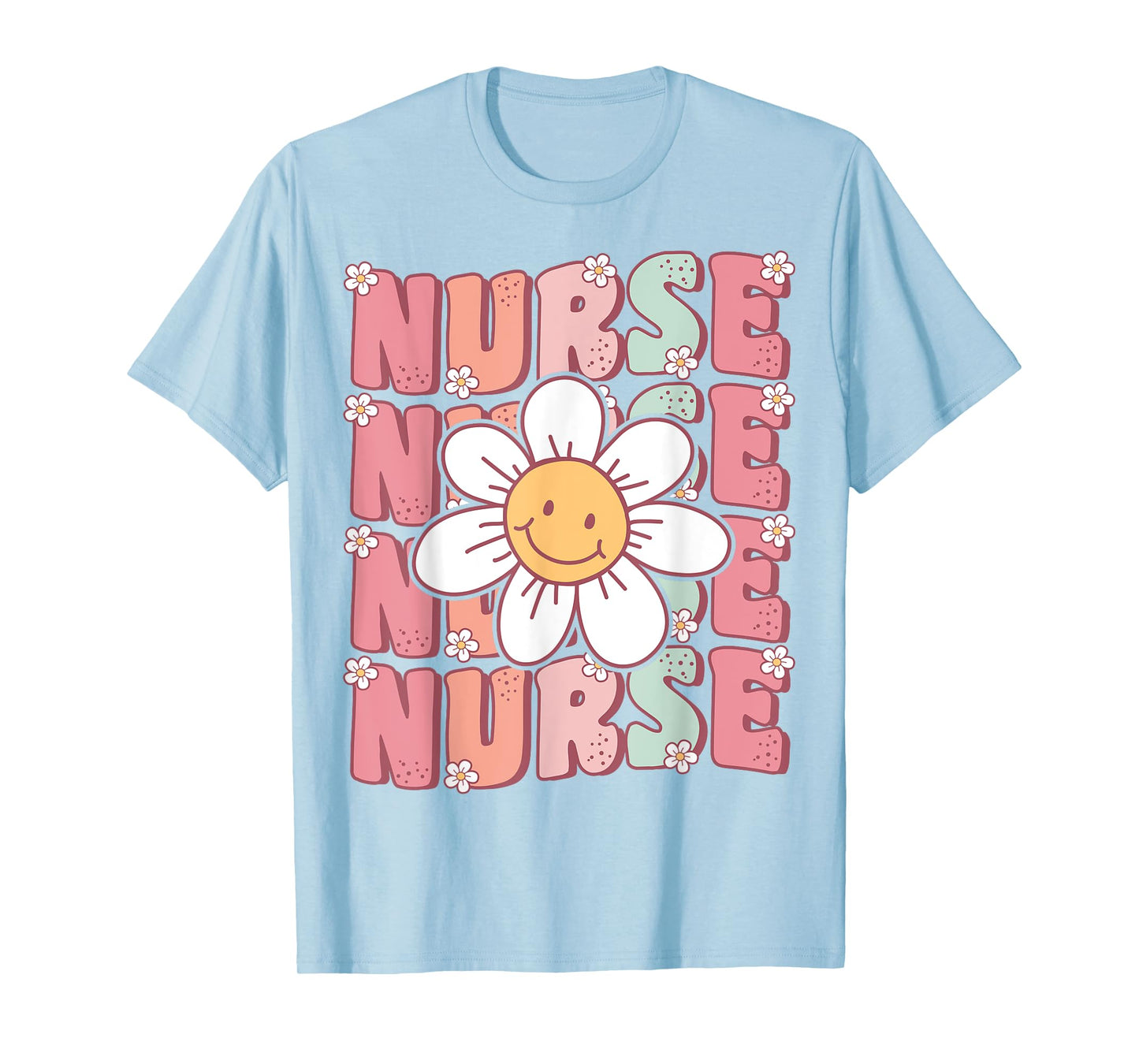 Groovy Nurse Cute Daisy Flower Retro School Nurse ICU CNA RN T-Shirt