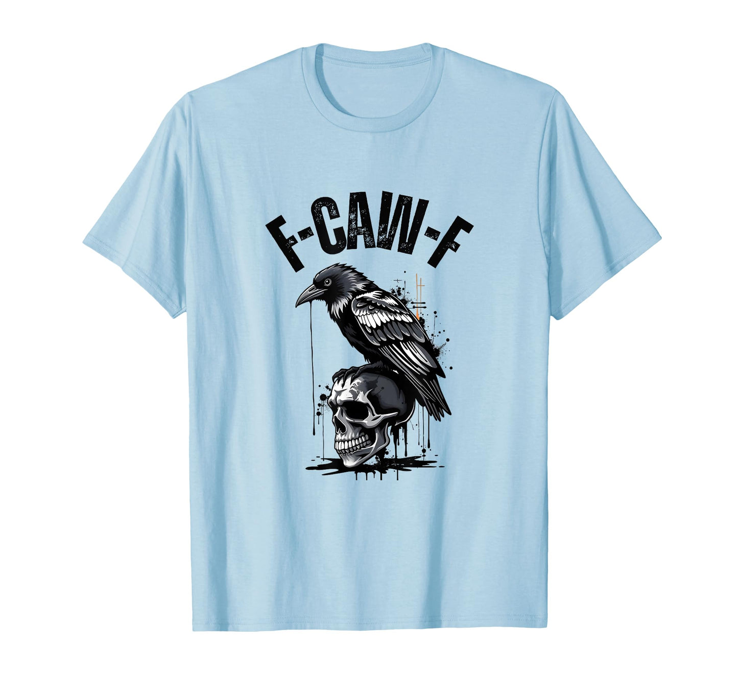 Urban Graffiti Skull and Raven, F-CAW-F Street Style Tee T-Shirt