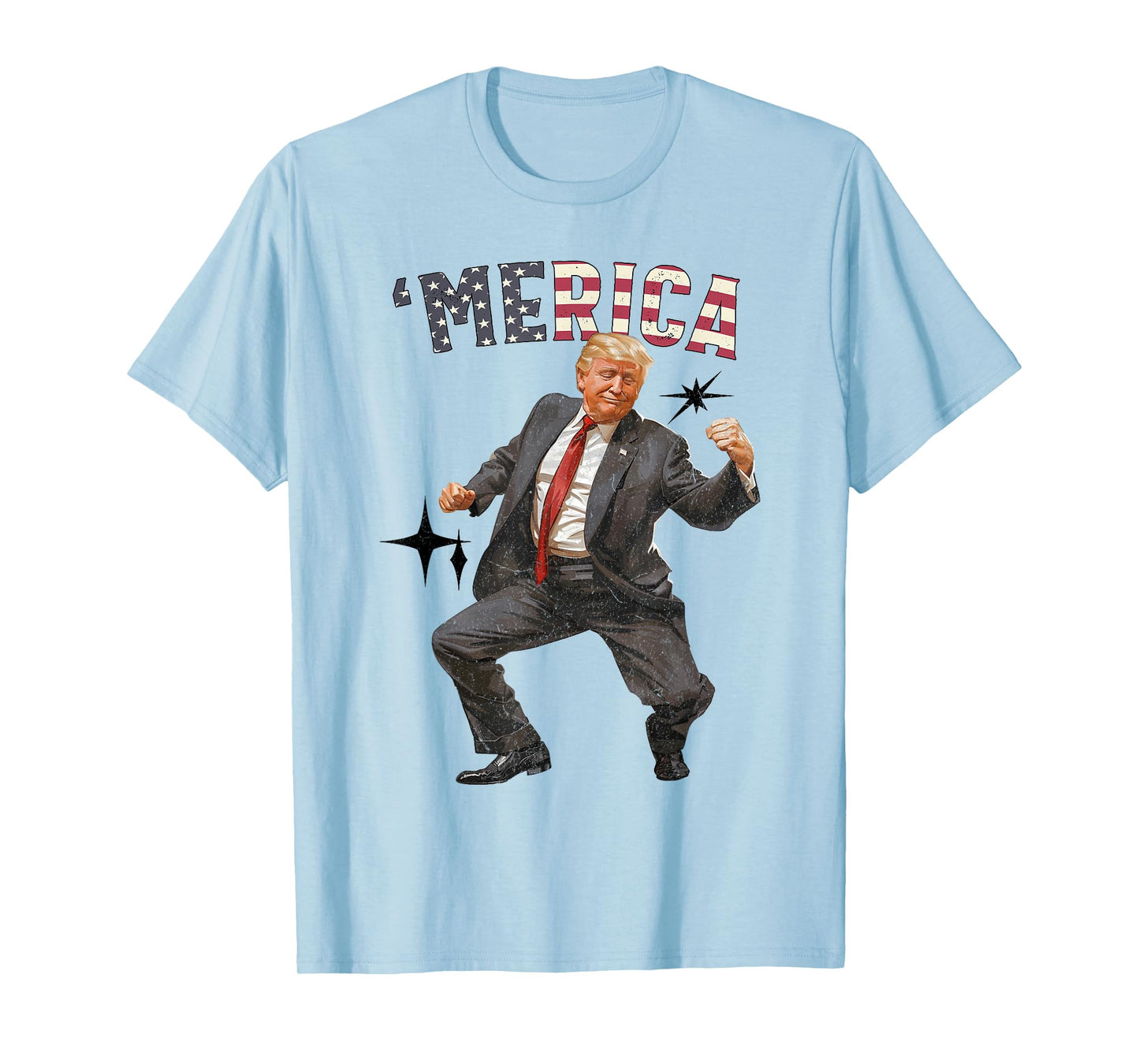 'MERICA TRUMP Happy 4th Of July Trump American Flag Gifts T-Shirt
