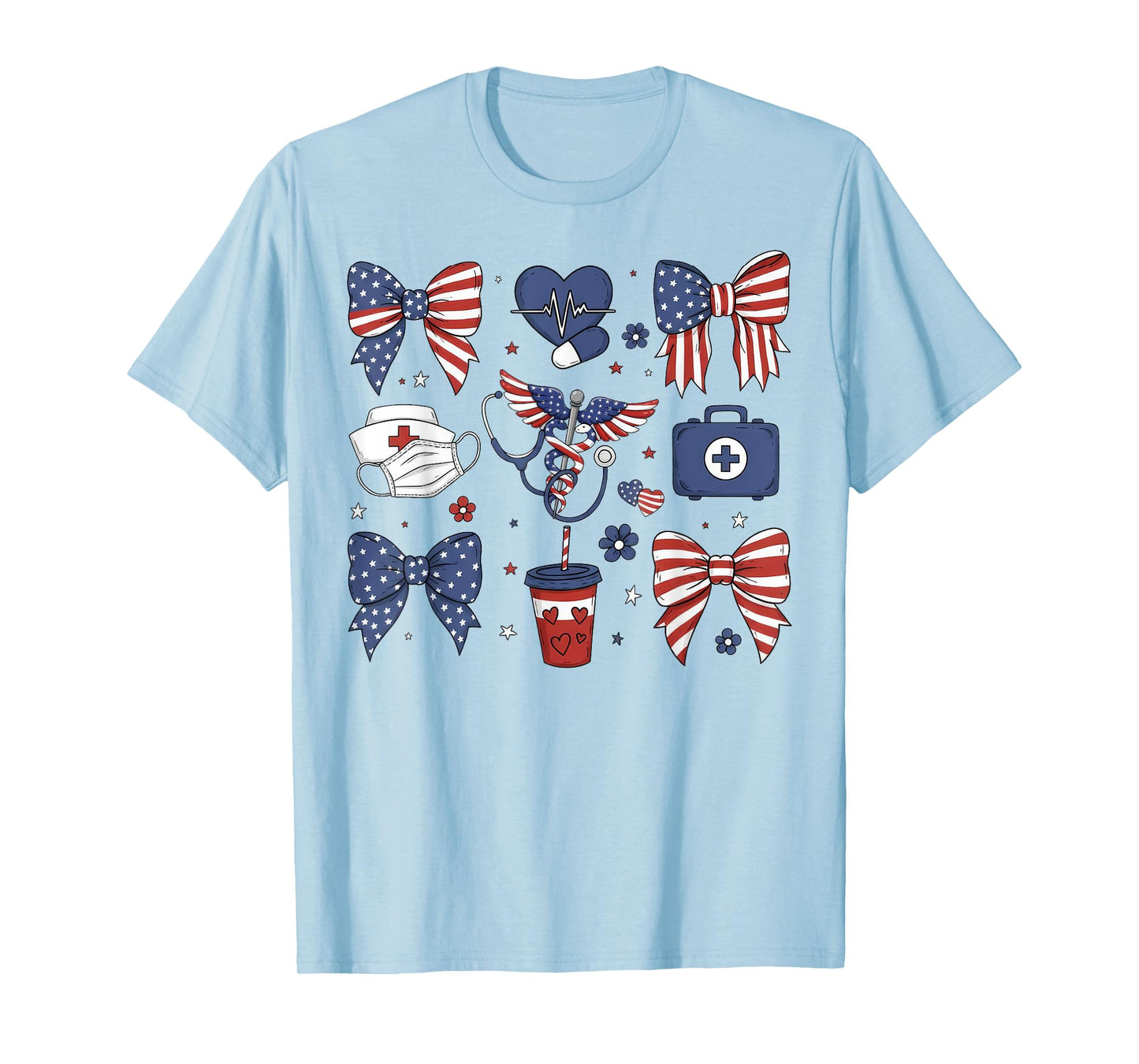 Coquette Emergency Department Patriotic ER Nurse 4th Of July T-Shirt