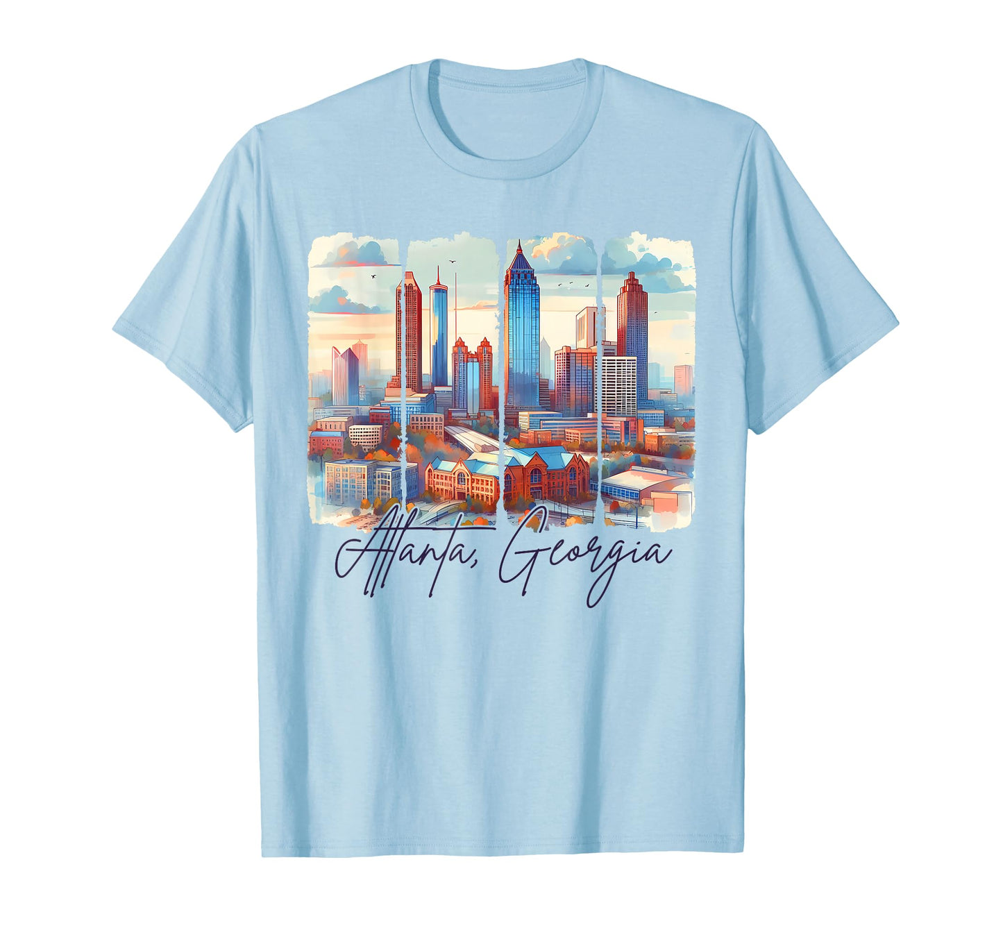 Atlanta Georgia Traveling Brushstroke Atlanta Souvenir Trip T-Shirt
