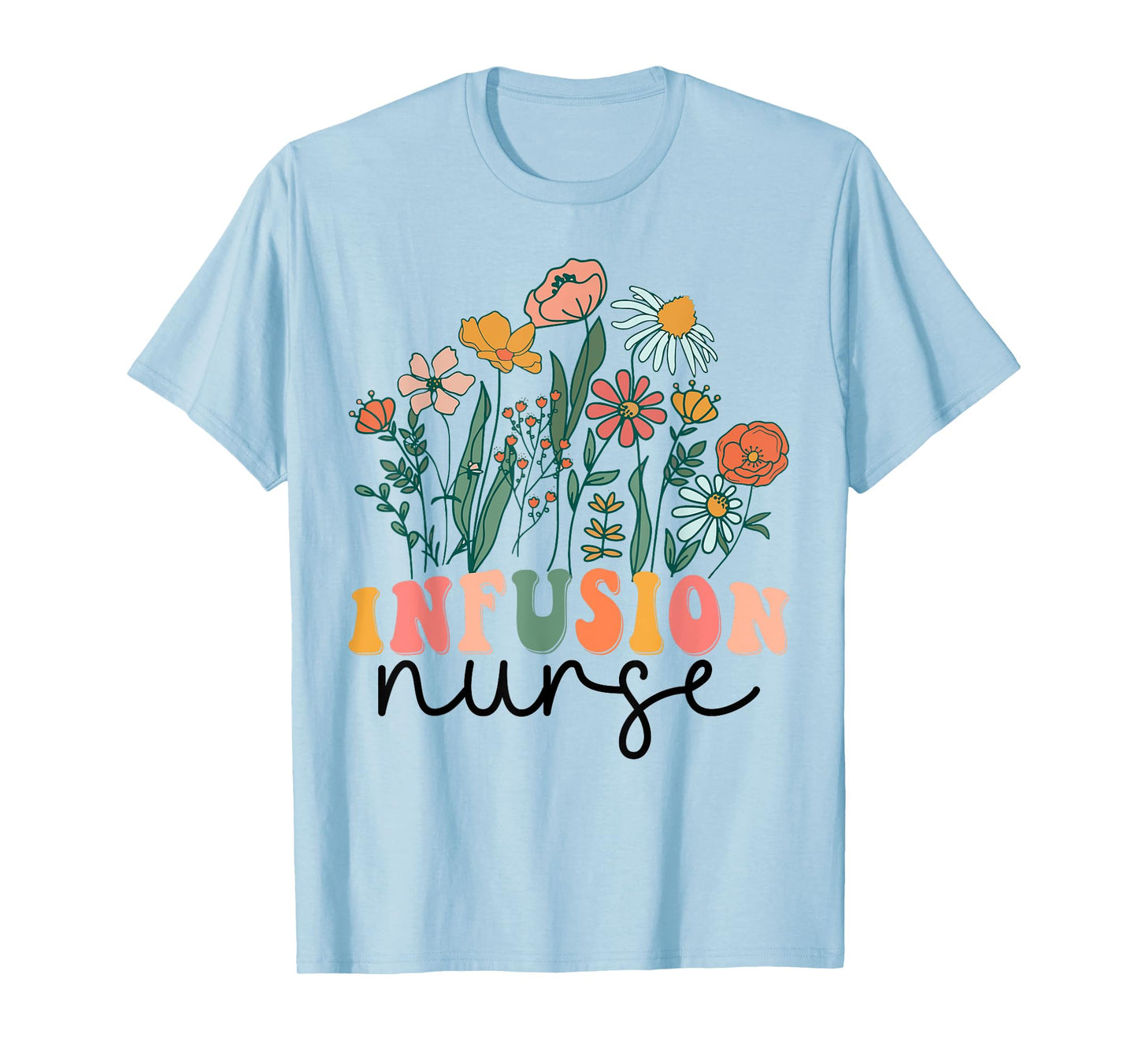 Groovy Wildflower Infusion Nurse Tees T-Shirt