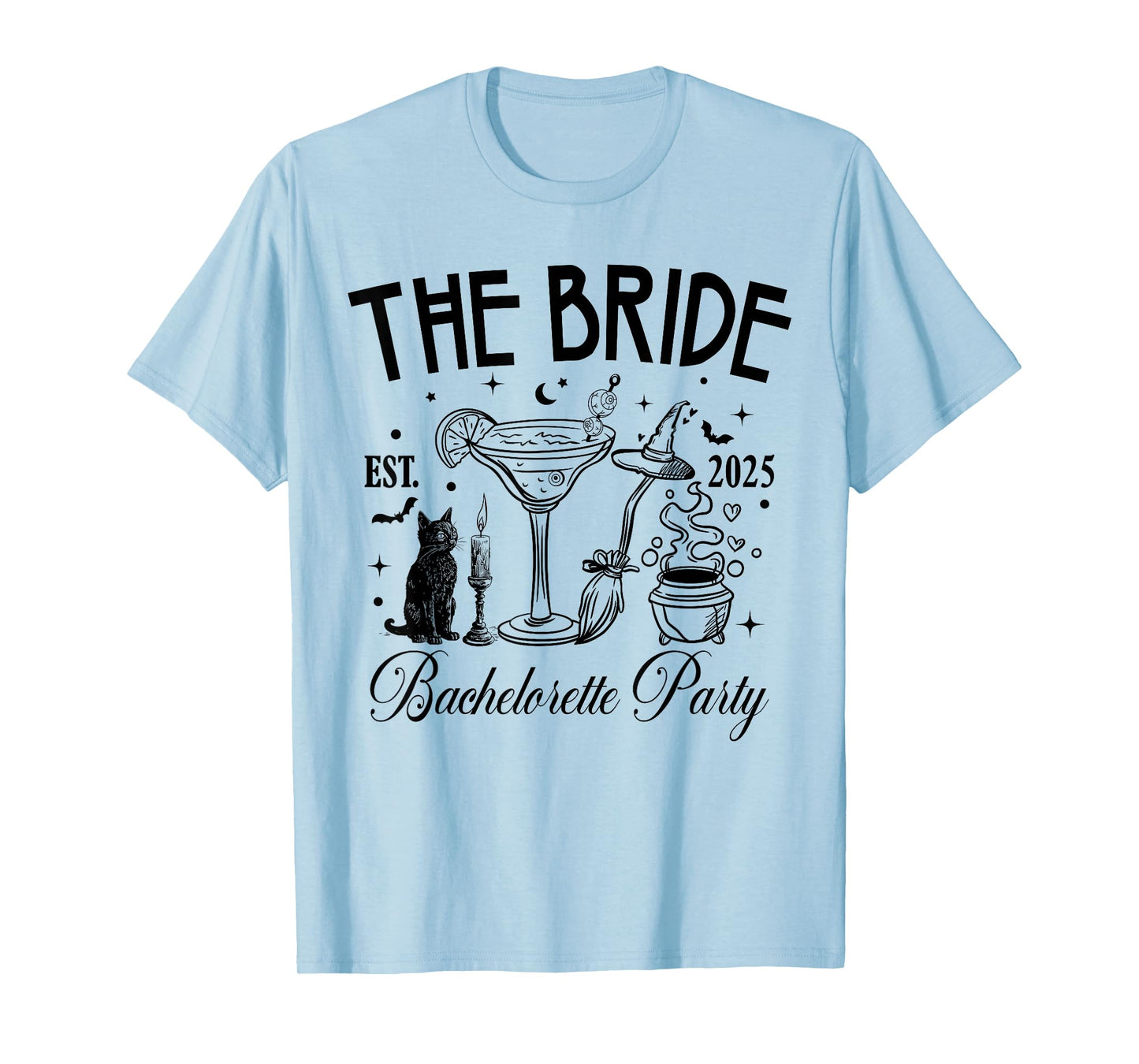 The Bride Est. 2025 Gothic Skeleton Bachelorette Party T-Shirt