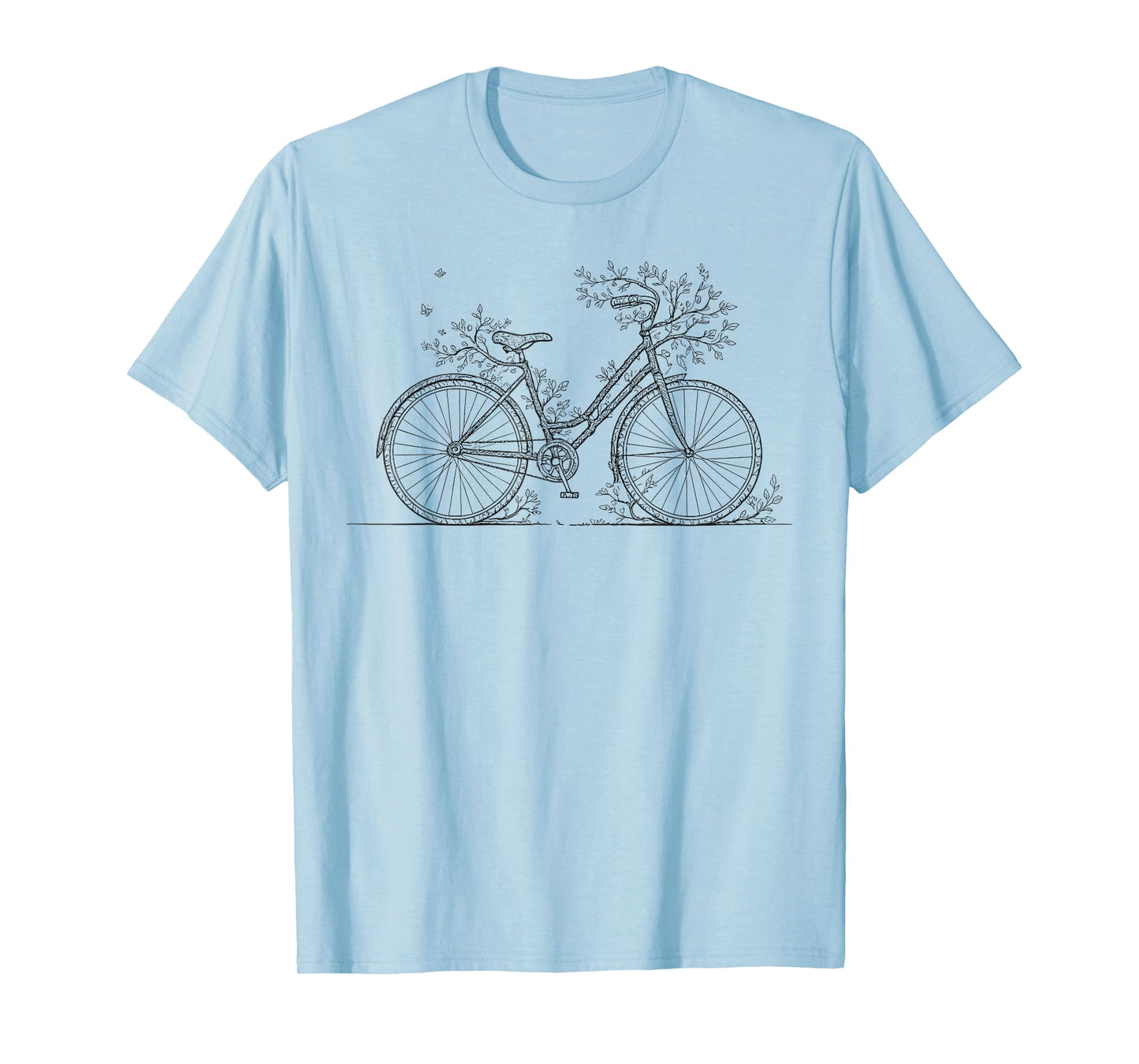 Cycling Forest Bike Nature Bicycle Floral Cyclist Women T-Shirt