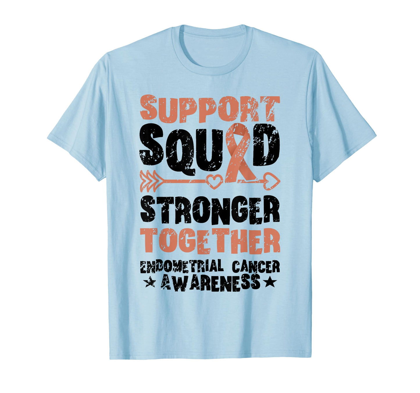 Support Squad Together Vintage Endometrial Cancer Awareness T-Shirt