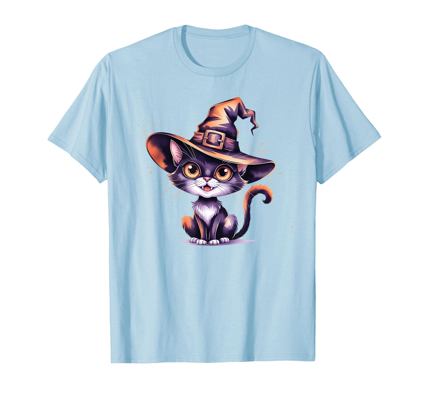 Cute Witch Black Cat Spooky Witches Squad Wizard Halloween T-Shirt