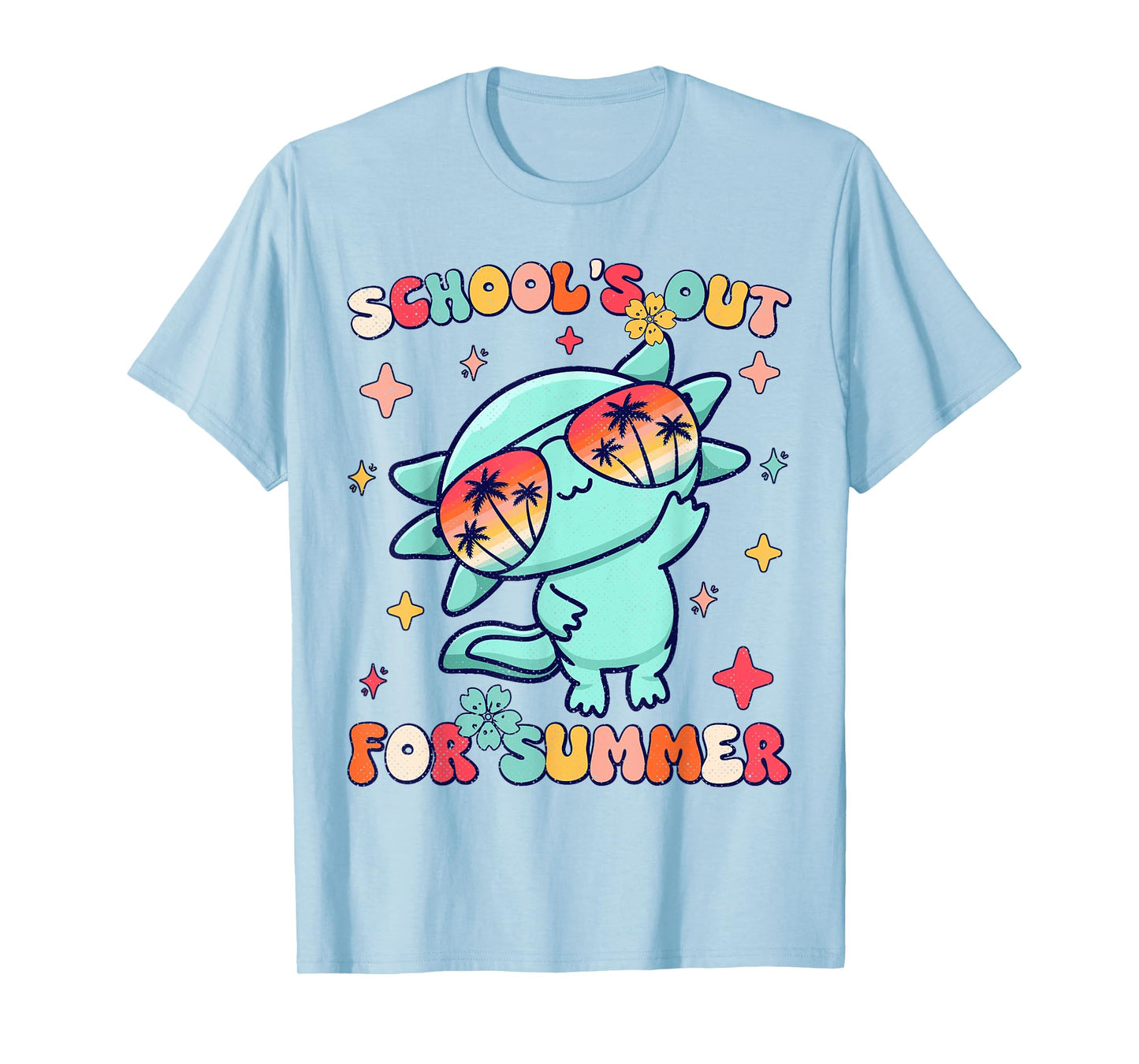 School's Out For Summer Teacher Axolotl Last Day Of School T-Shirt