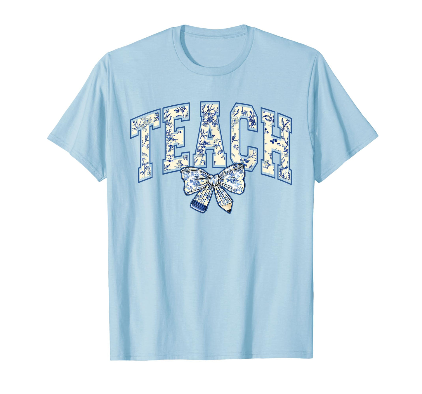 Women Teacher Coquette Bow Floral Teach Teacher Day T-Shirt