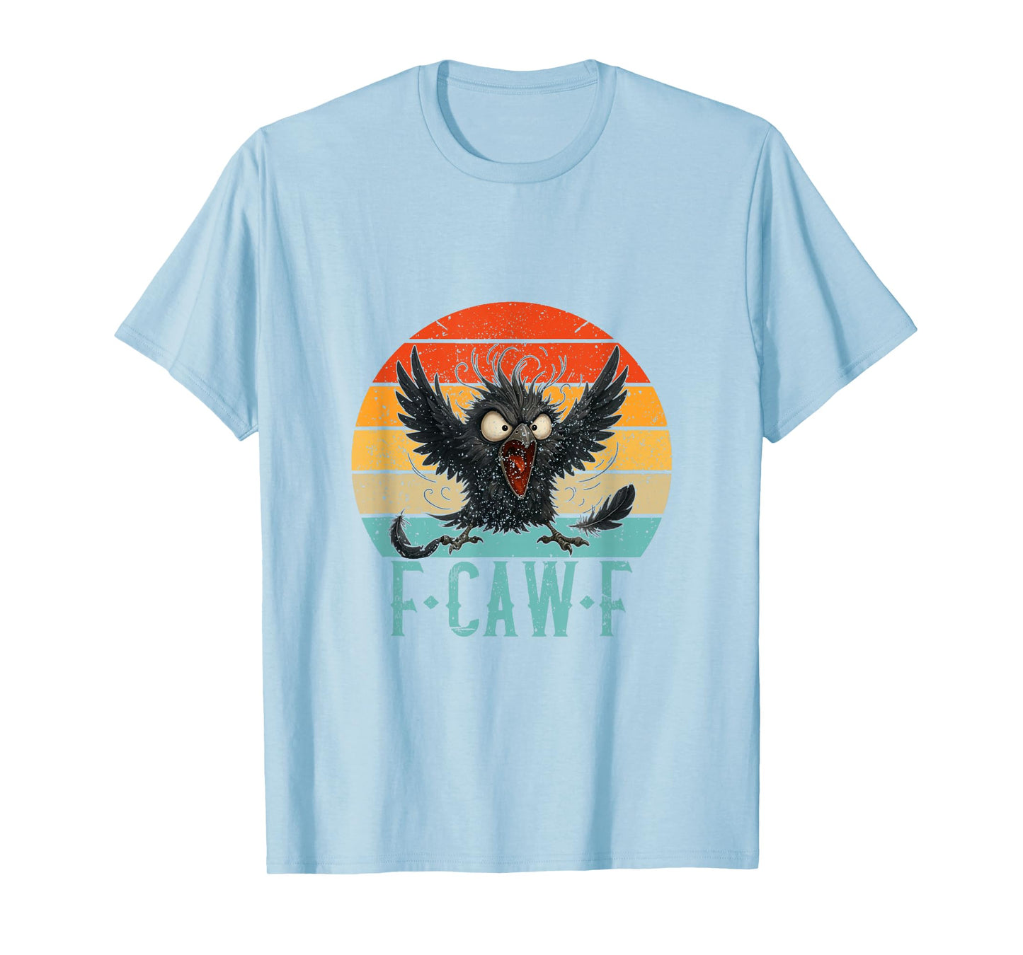 F-Caw-F Funny Black Bird Moon Gothic T-Shirt