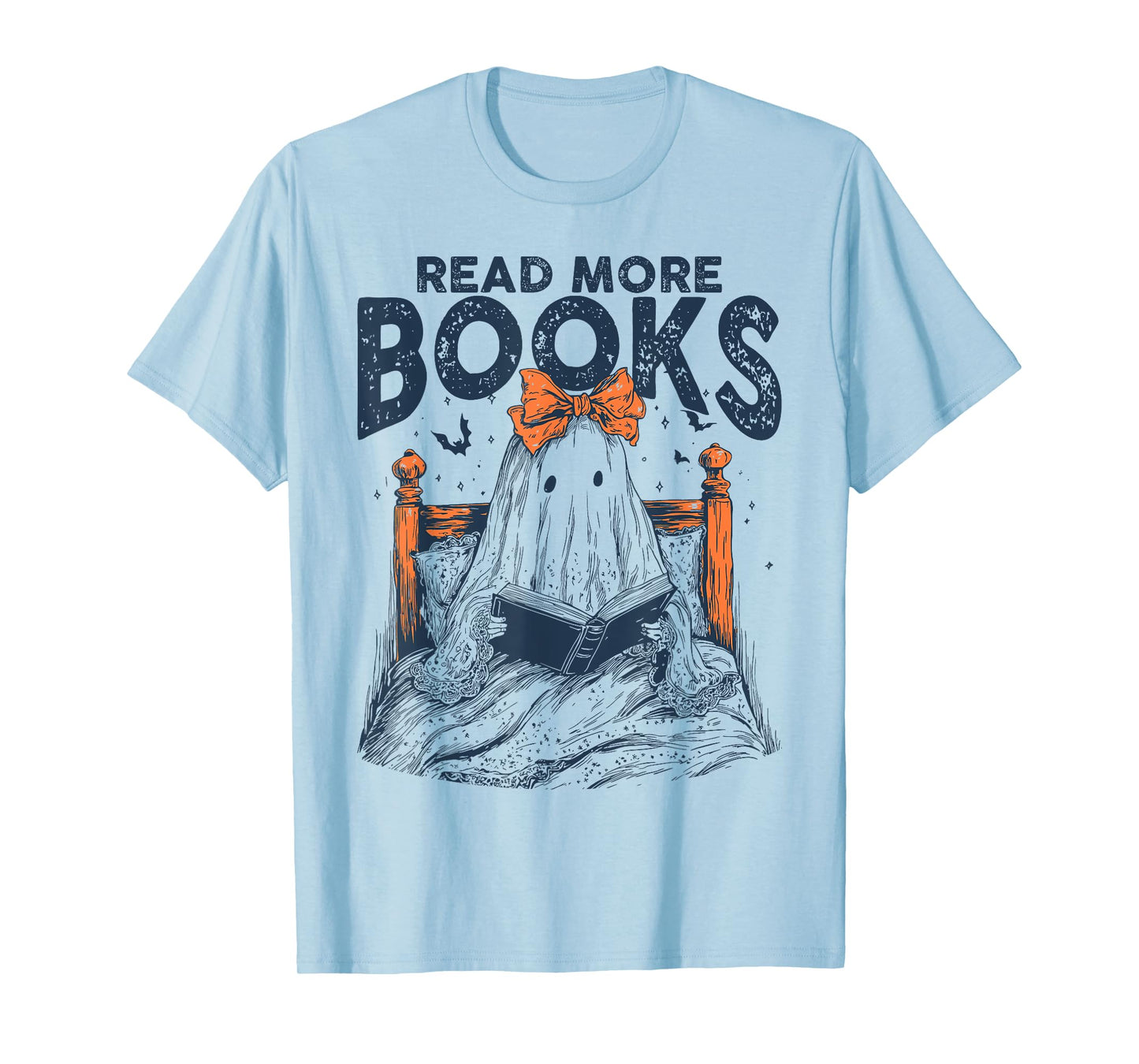 Halloween Book Lover Ghost Boo Pun Read More Boooks T-Shirt