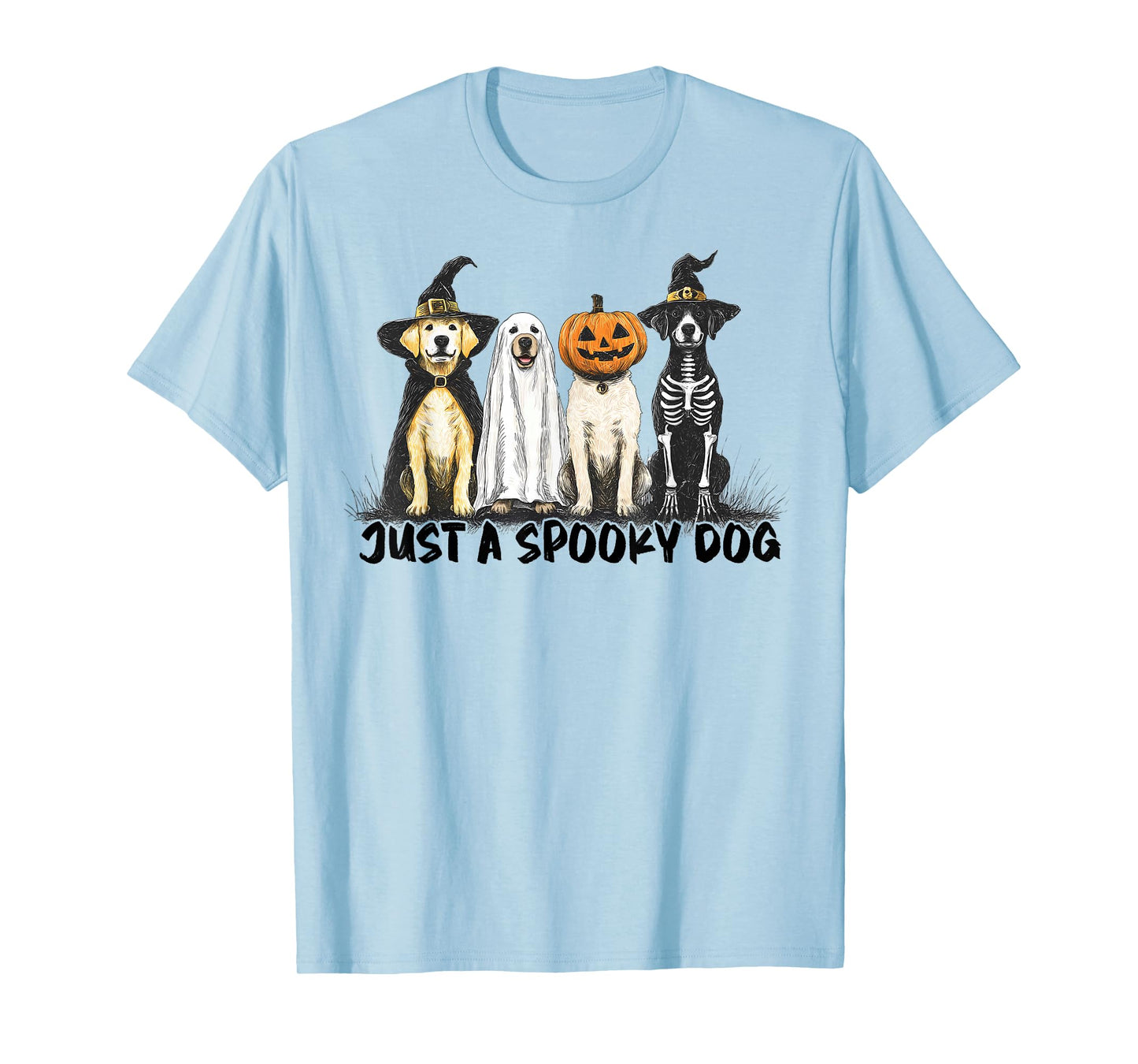 Just A Spooky Dog Halloween Dog Men Women T-Shirt