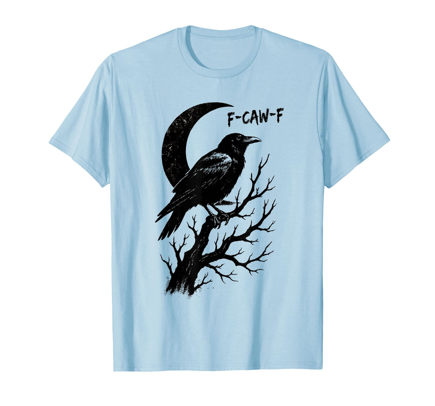 Stencil Graffiti Spray Street Art Raven Crow Moon F-CAW-F T-Shirt