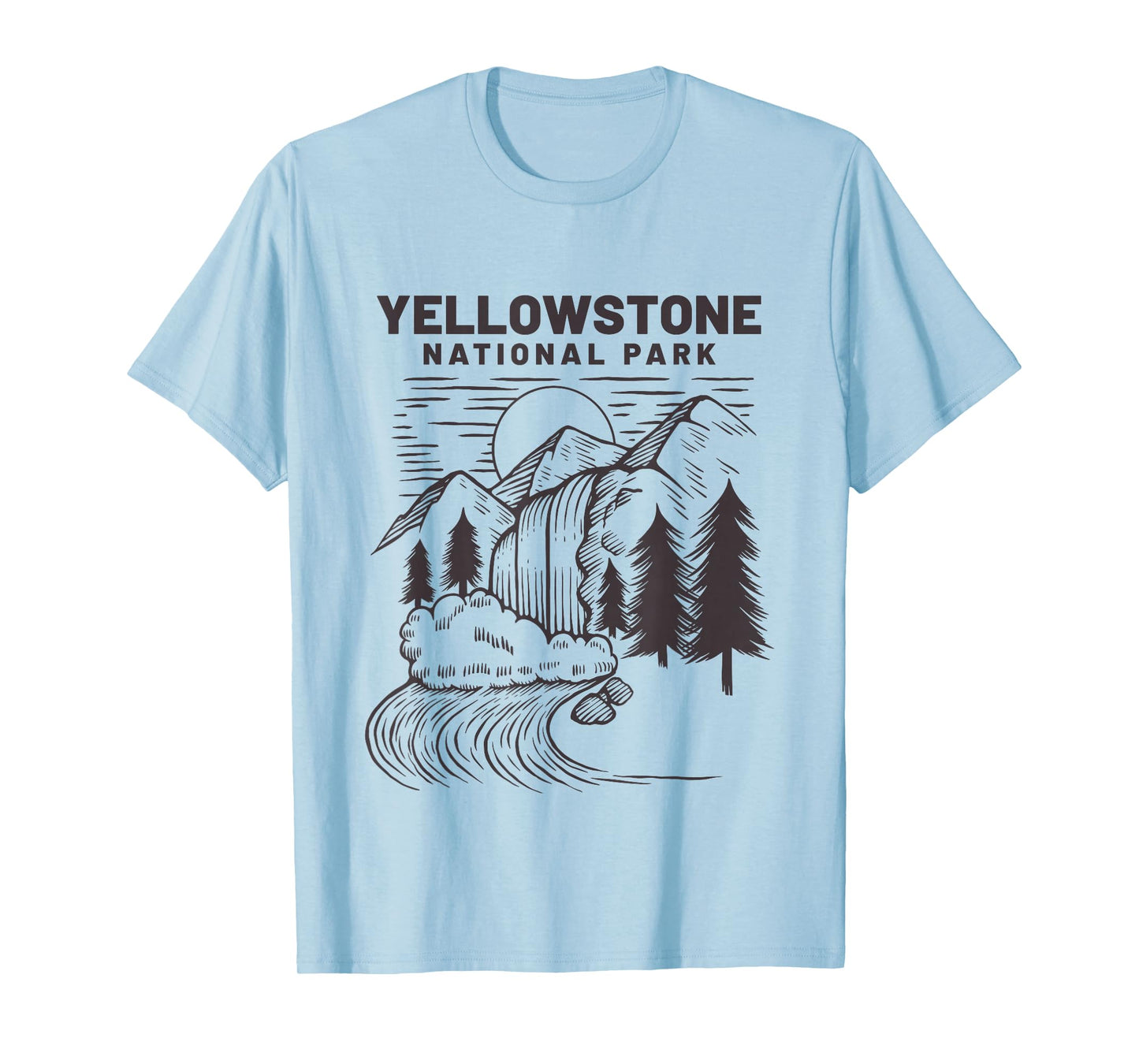 Yellowstone National Park Wyoming Falls Vintage T-Shirt