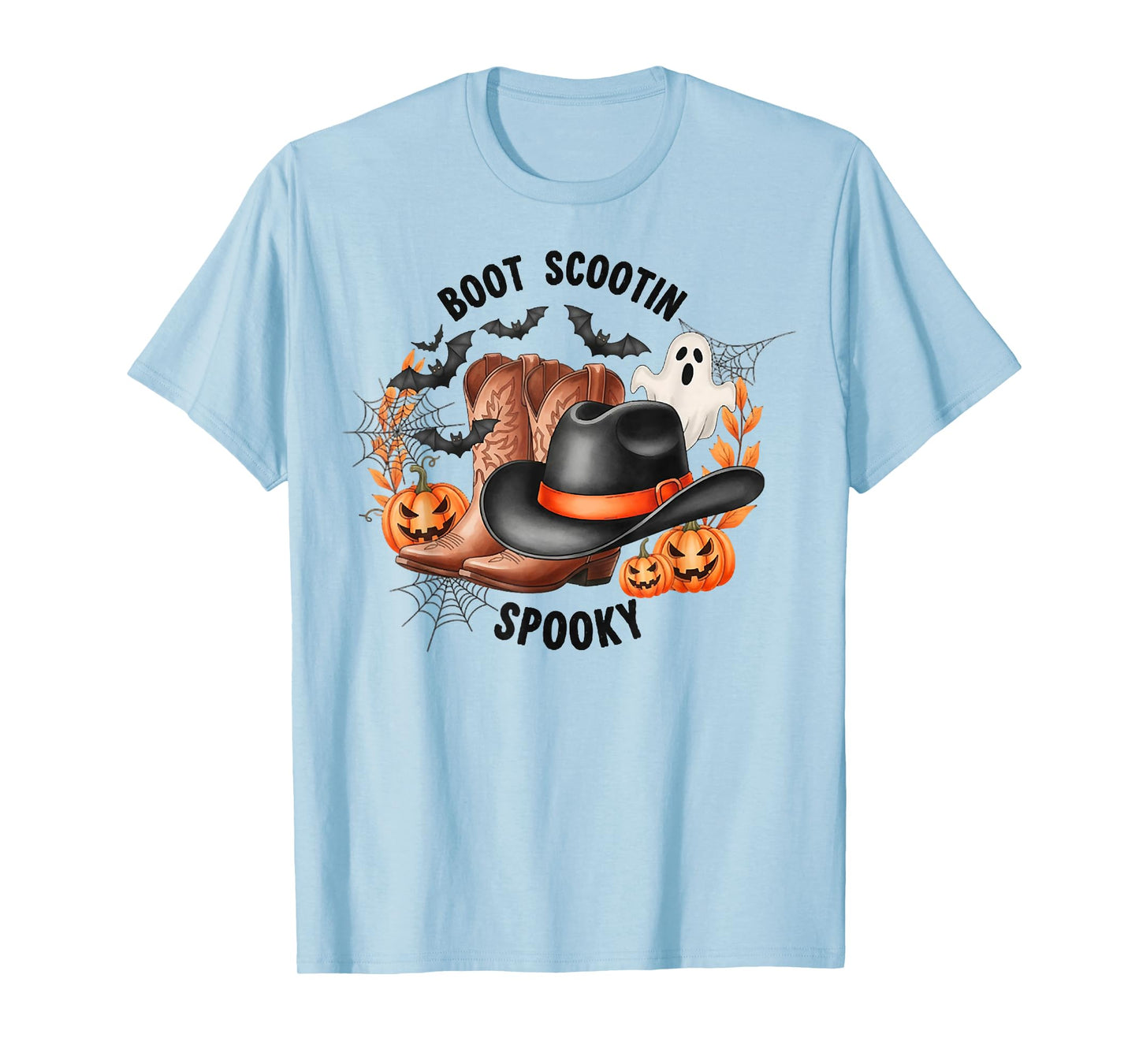 Boot Scootin' Spooky Ghost Cowboy, Cowboy Western Halloween T-Shirt