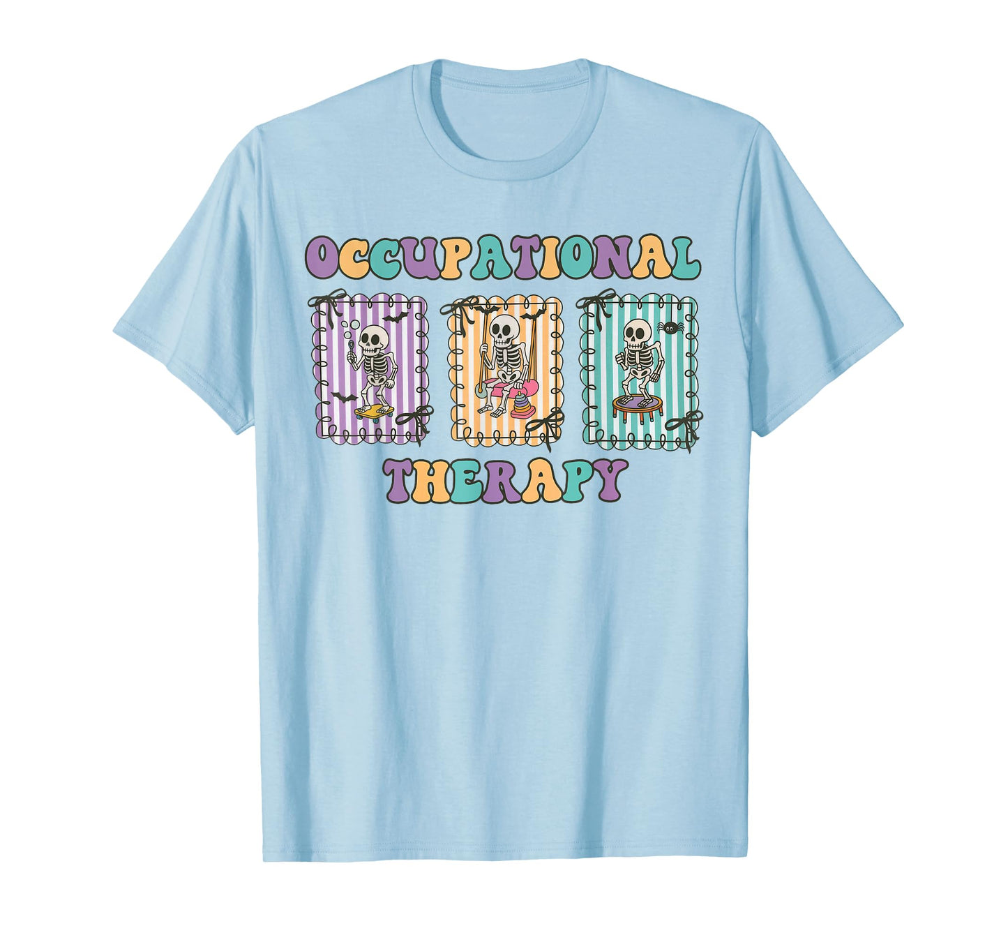 Halloween Occupational Therapy OT Skeleton Coquette T-Shirt