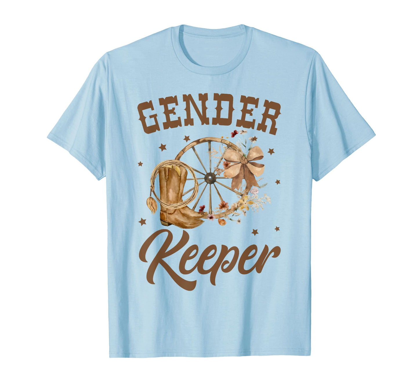 Boots or Bows Gender Reveal Decorations Keeper of the Gender T-Shirt