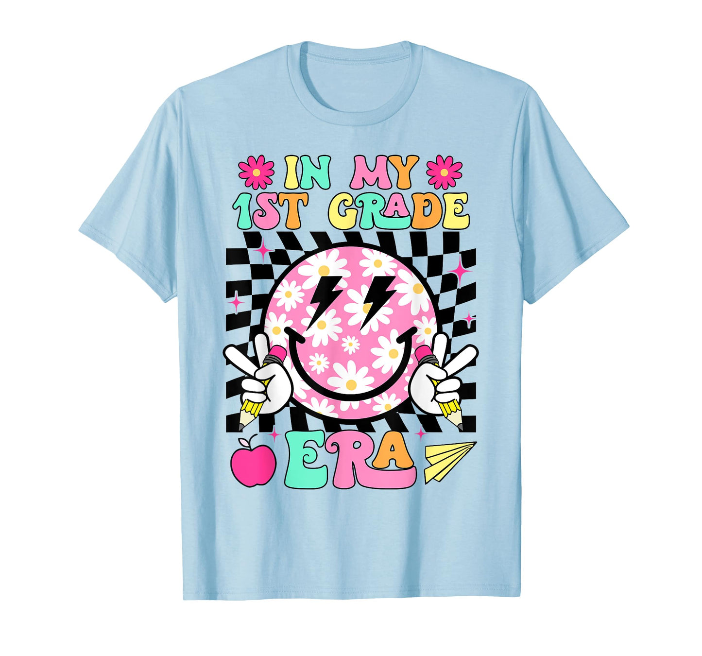 In My 1st Grade Era Smile Face Back To School Teacher Kid T-Shirt