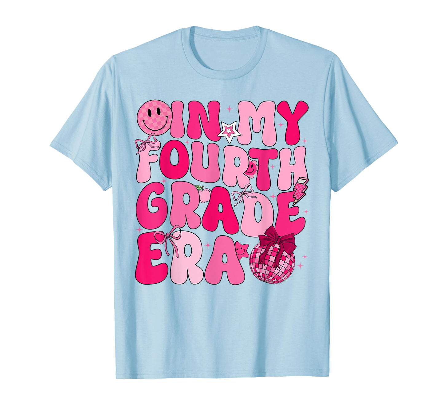Pink Fourth Grade Era 4th Back To School Grade Teacher T-Shirt