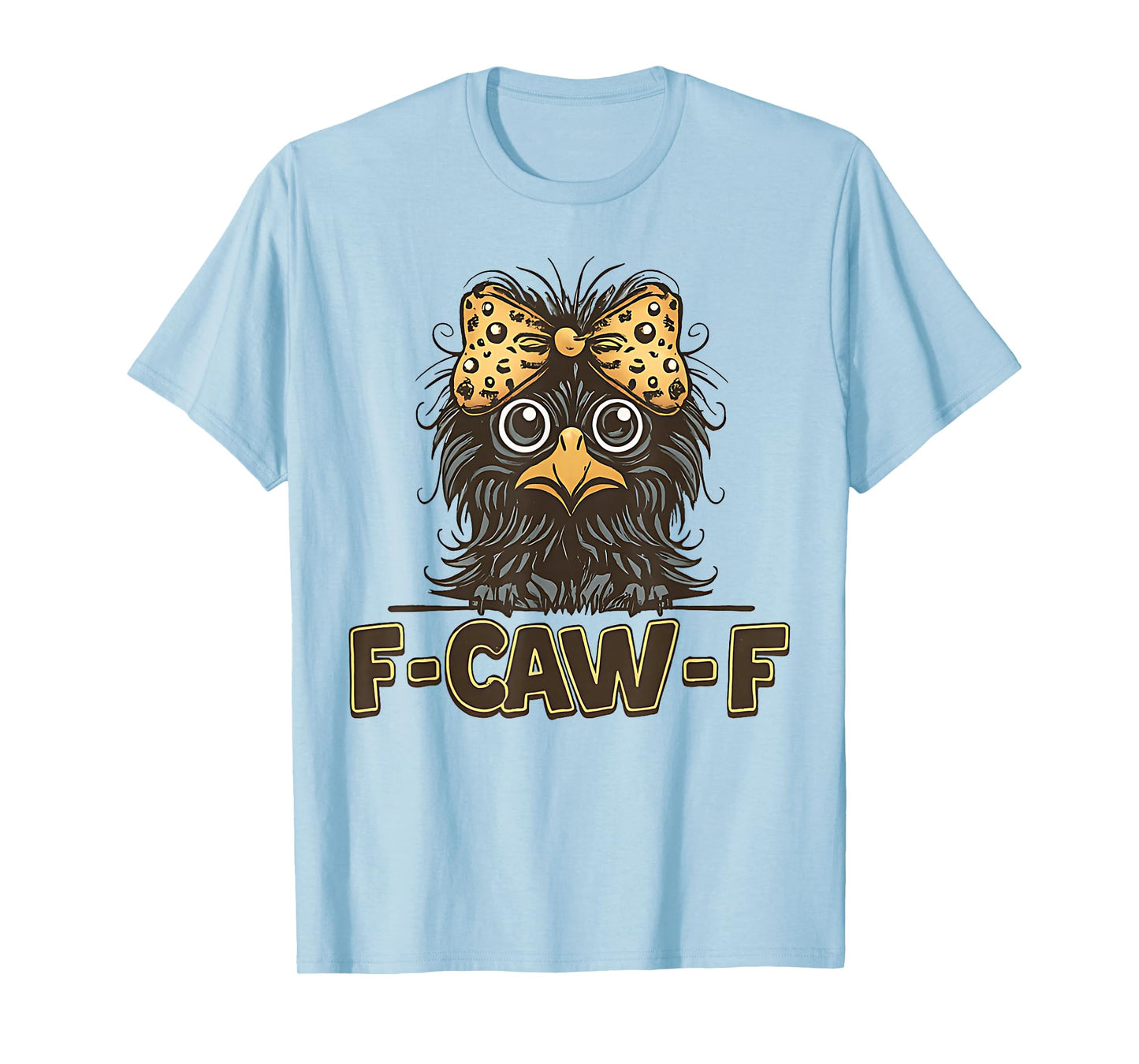 F-Caw-F Black Crow Pun Funny Bird Cawing Grunge Halloween T-Shirt