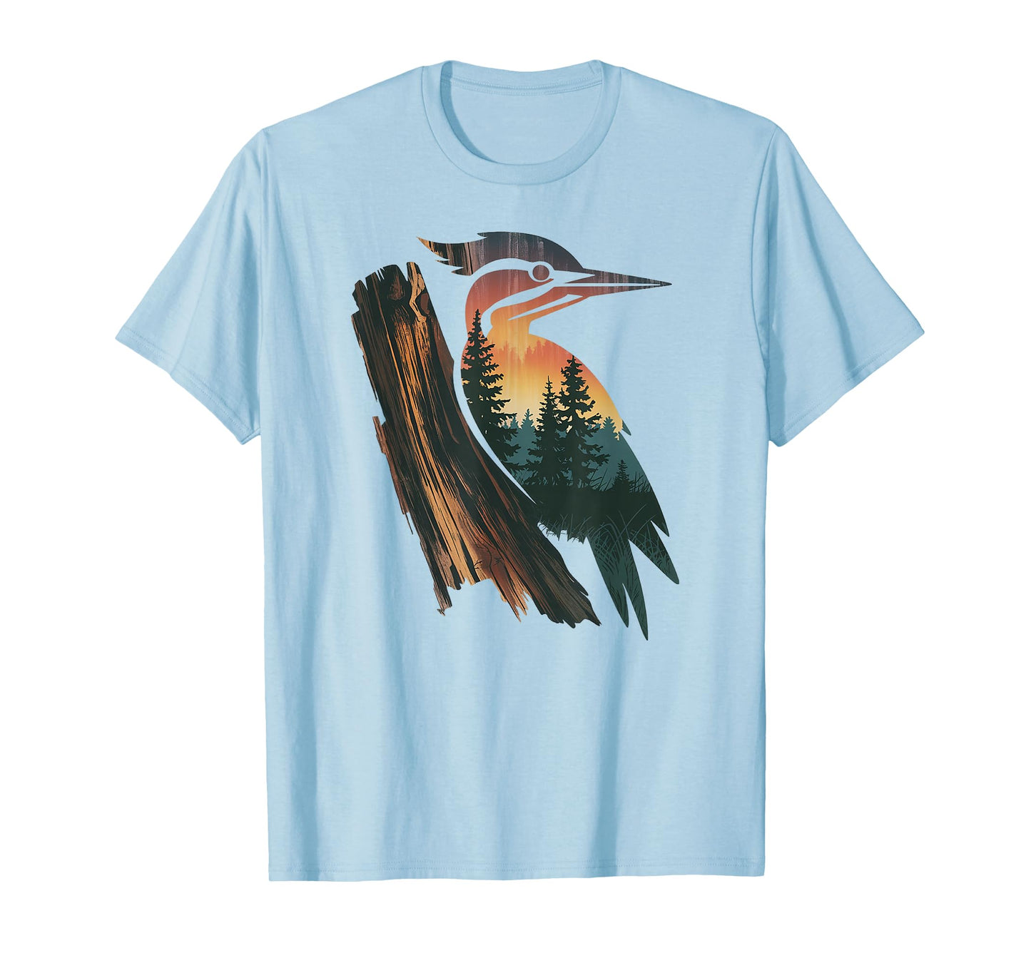 Woodpecker Hunting Hiking Outdoor Camping Forest Men Women T-Shirt