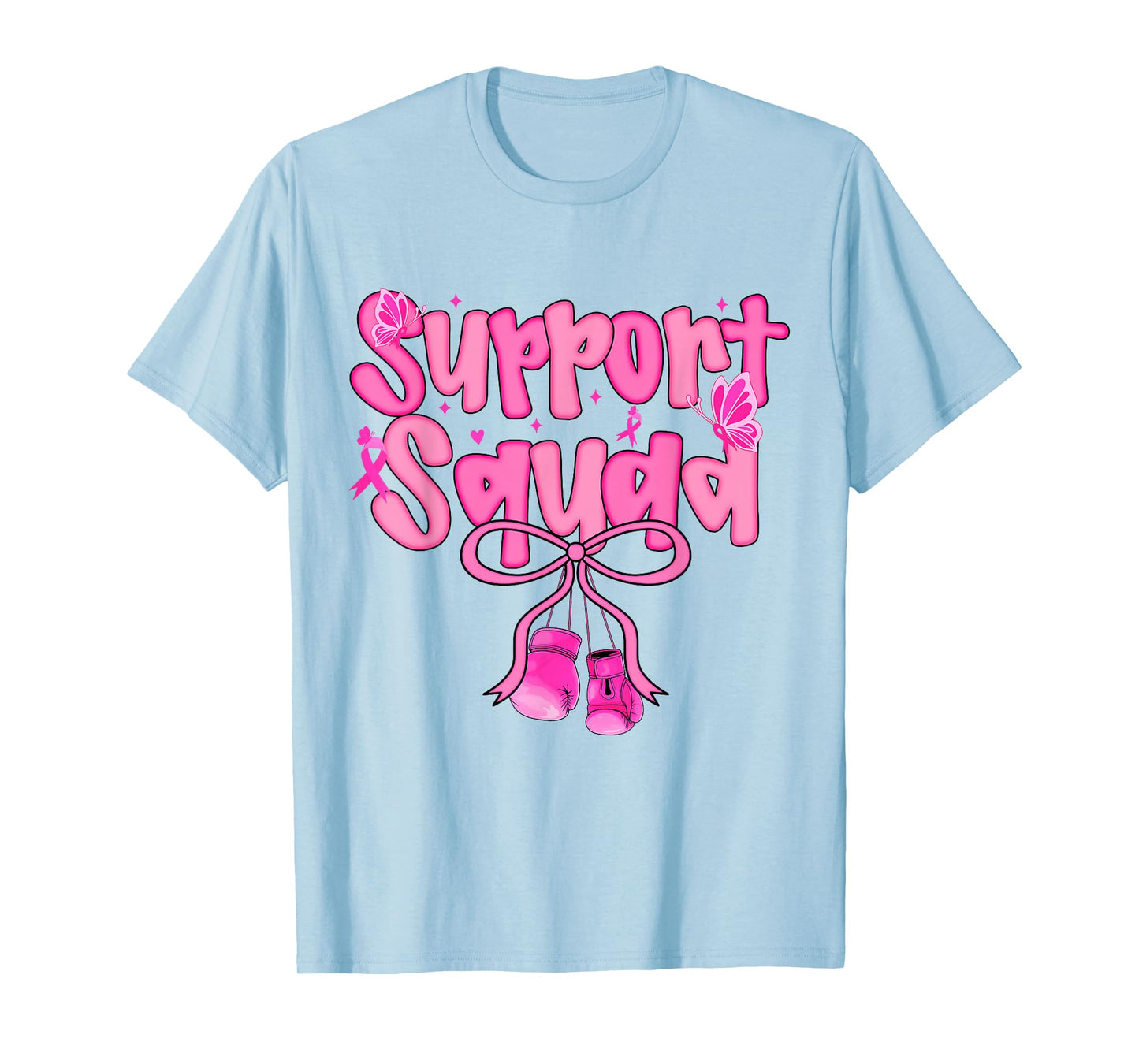 Support Squad Breast Cancer Awareness Month Pink Ribbon T-Shirt