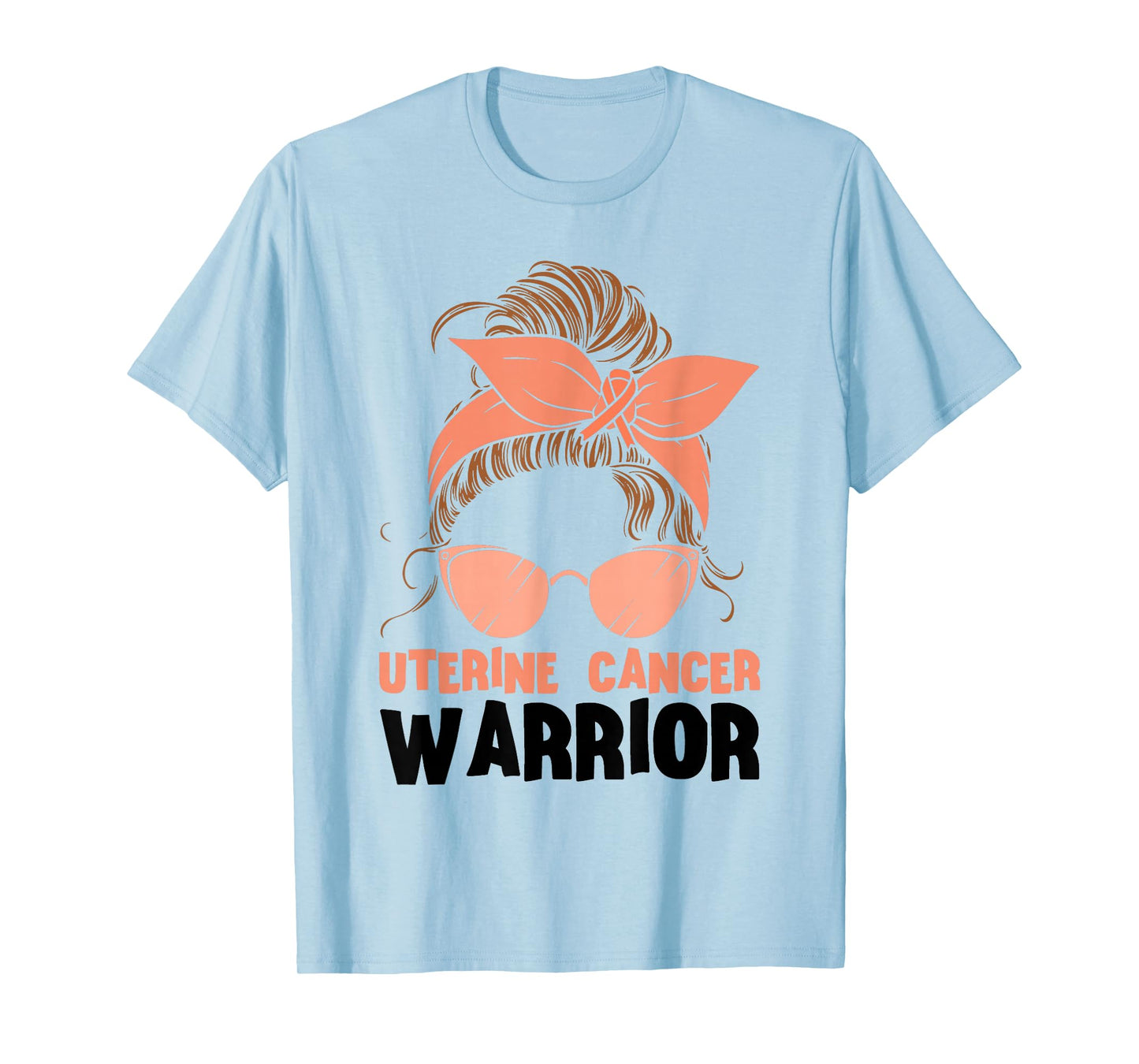 Uterine Cancer Warrior Messy Endometrial Cancer Awareness T-Shirt