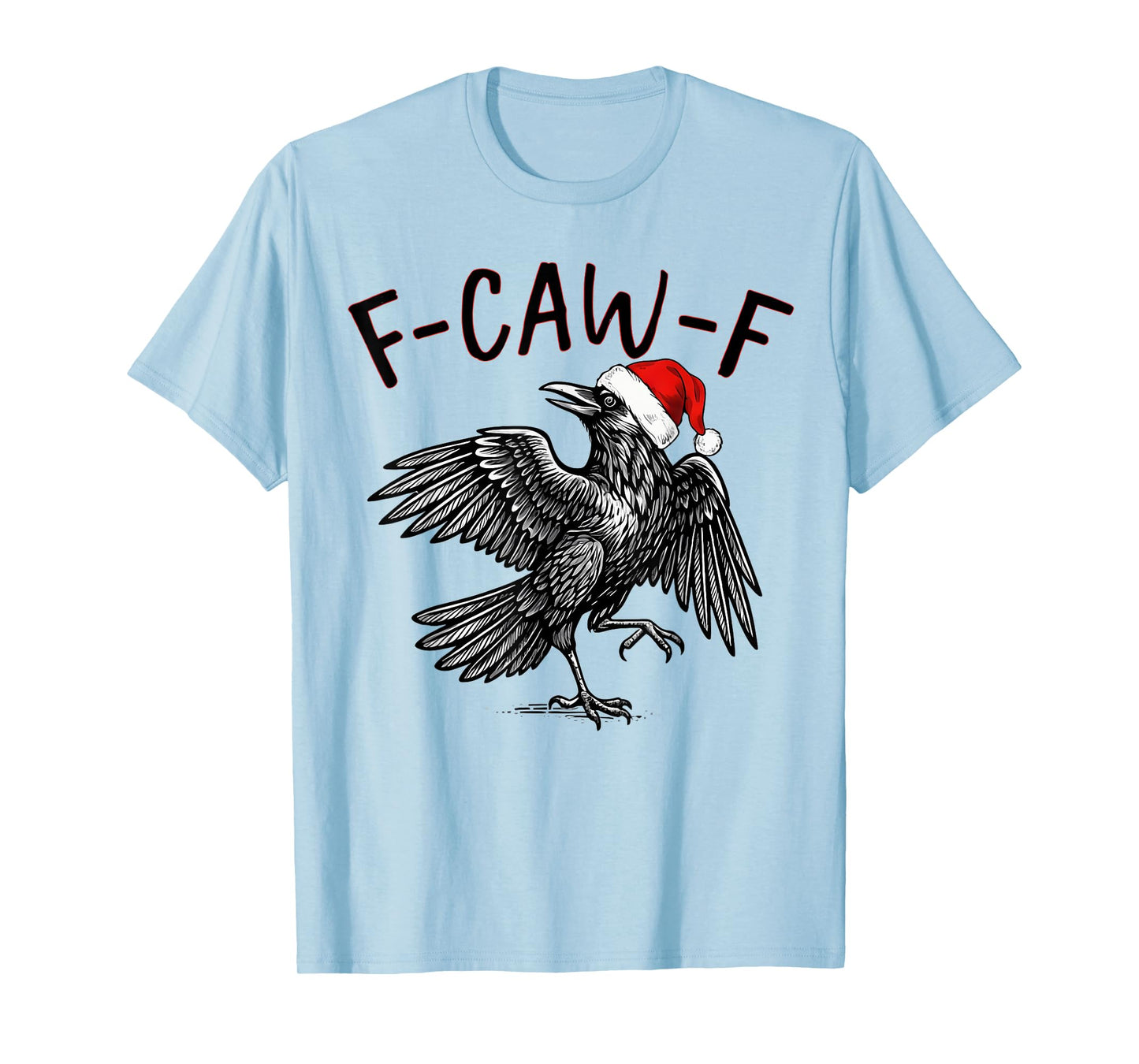 F-Caw-F Black Crow Bird Retro Vintage Christmas T-Shirt