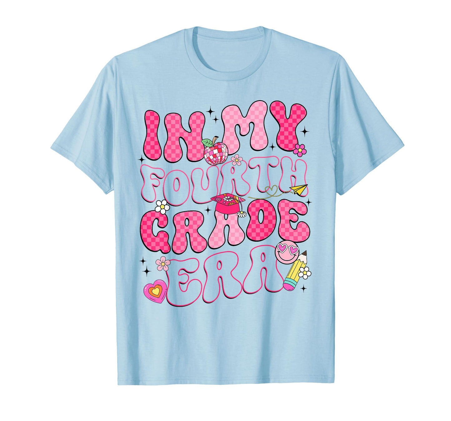 In My Fourth Grade Era Back To School Groovy Girl Women T-Shirt