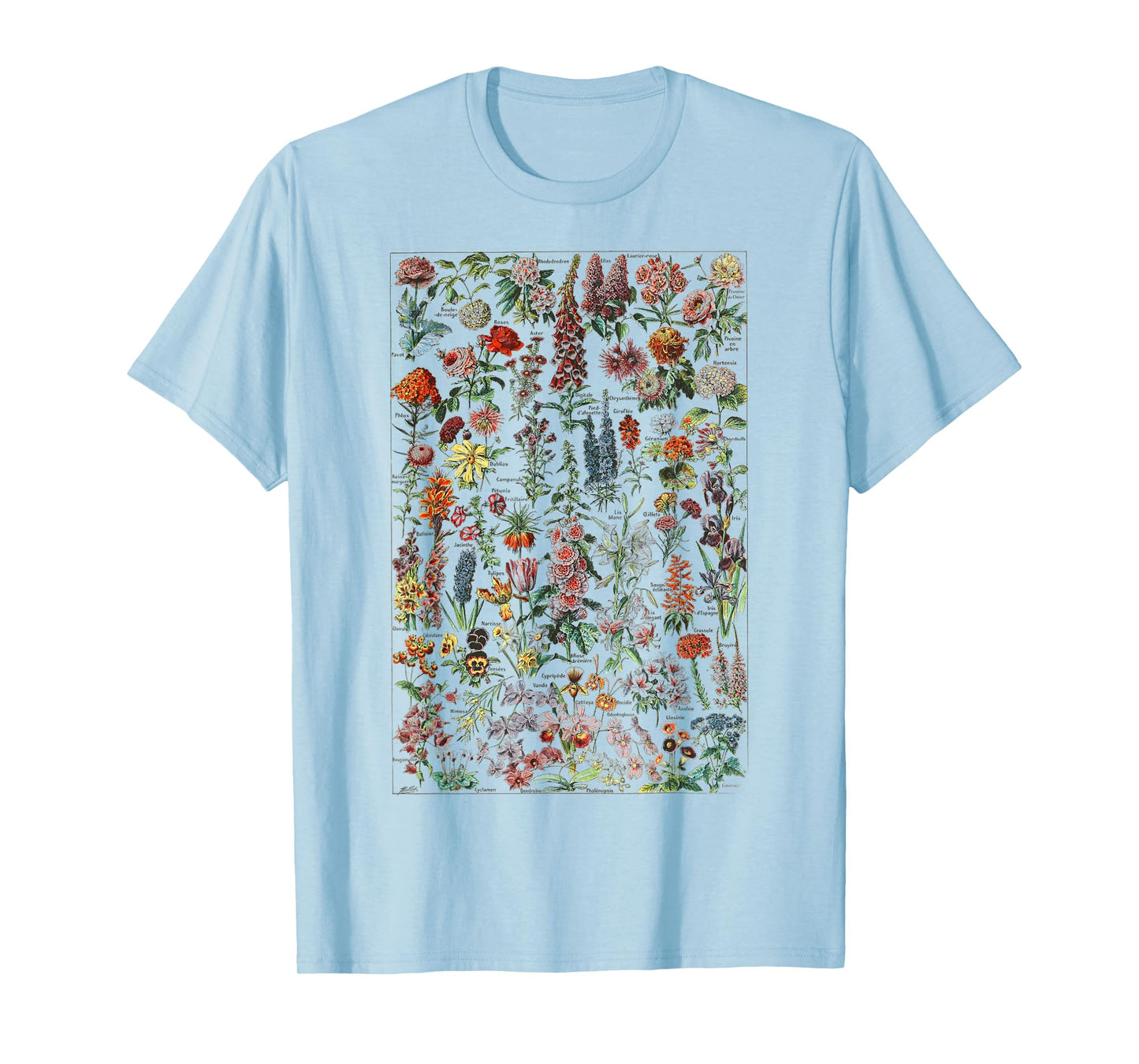 Vintage Flower Botanical Chart flower chart T-Shirt
