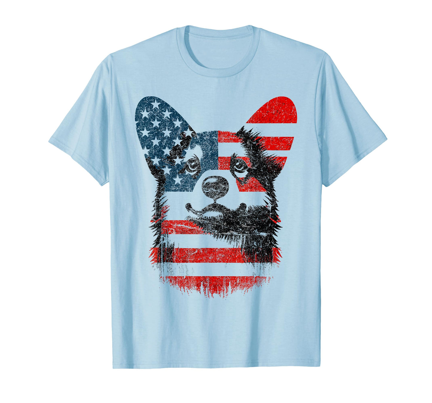 Patriotic Corgi Dog Lovers Cool American Flag 4th of July T-Shirt