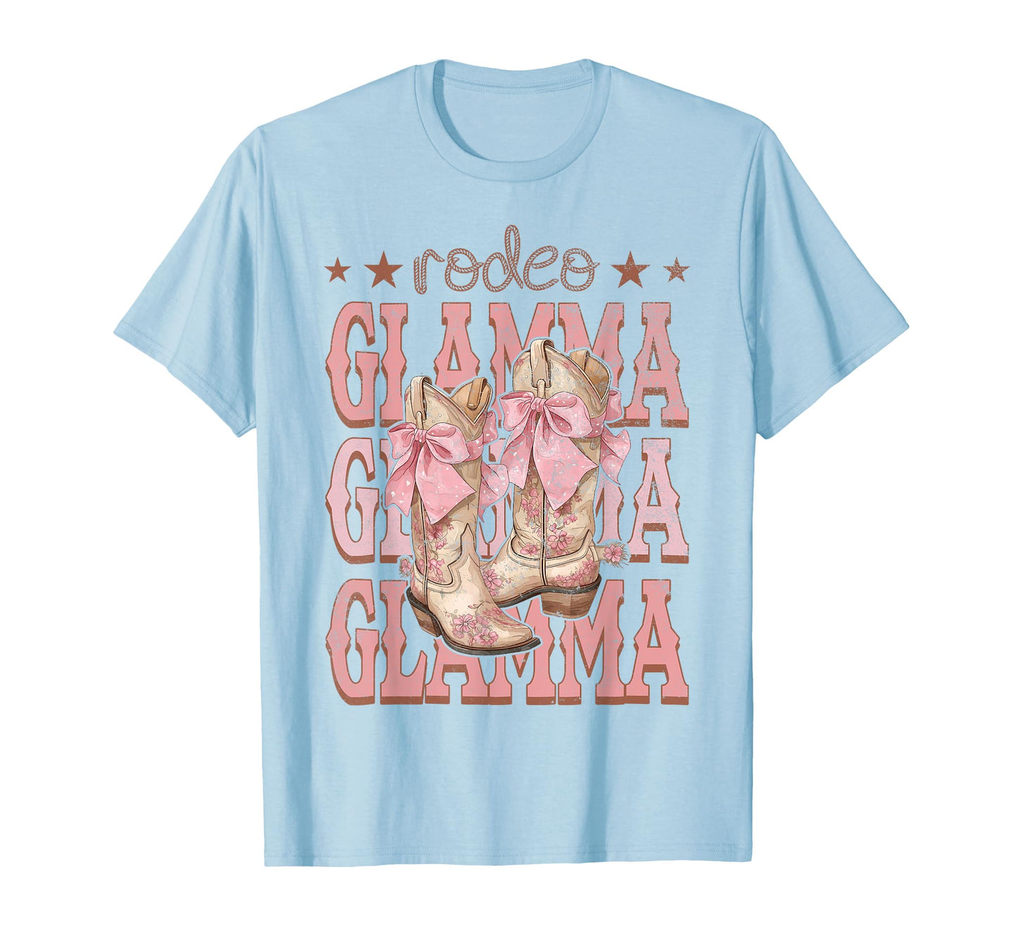 Rodeo Glamma Pink Boots Coquette Cow-Girl Birthday Party T-Shirt
