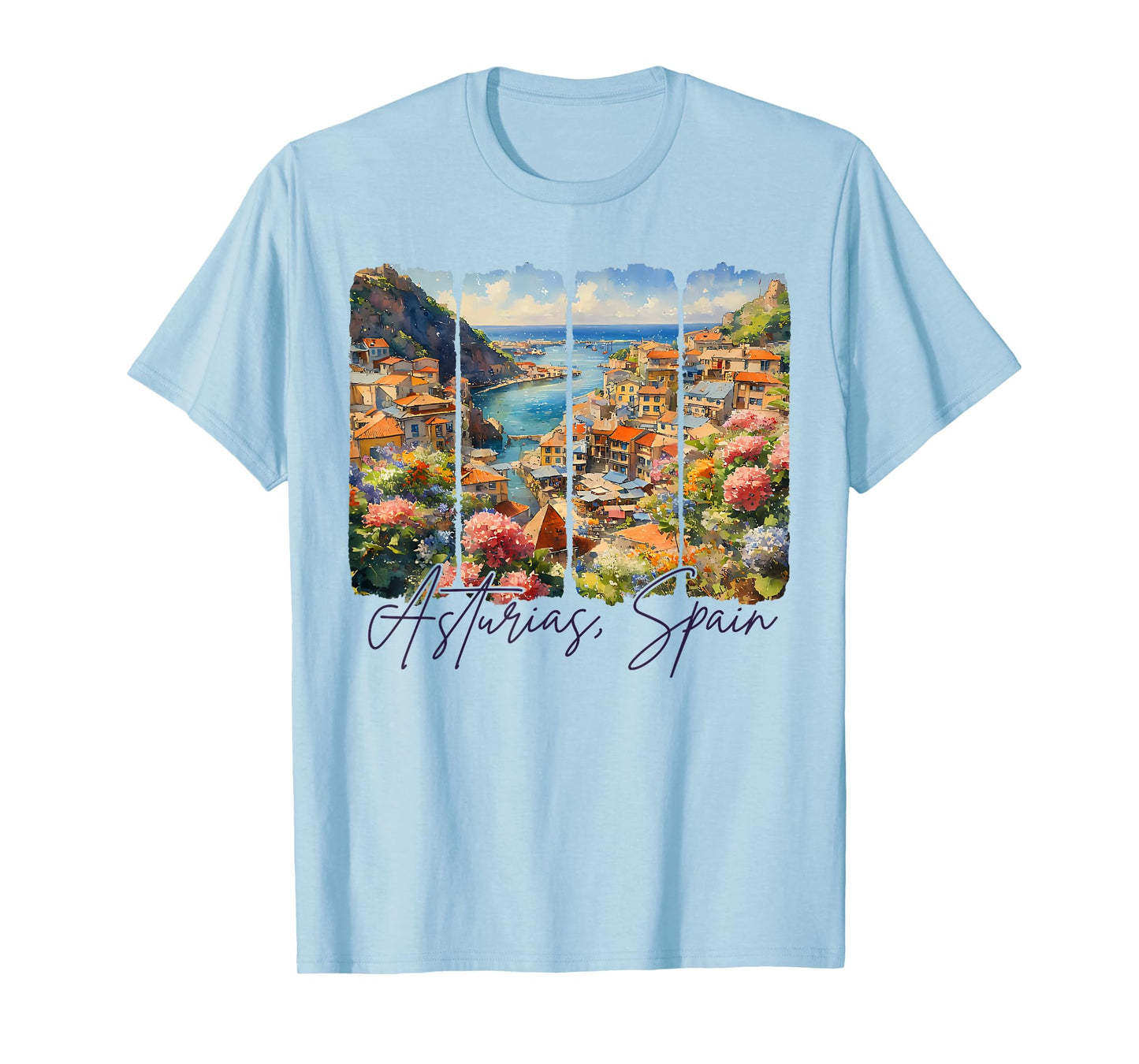 Asturias Spain Traveling Brushstroke Asturias Souvenir Trip T-Shirt