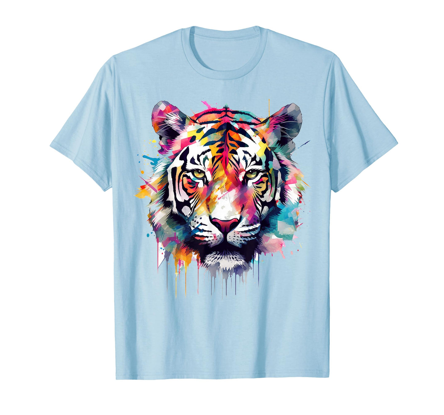 Tiger Artwork - Colourful Animal Art Tiger T-Shirt