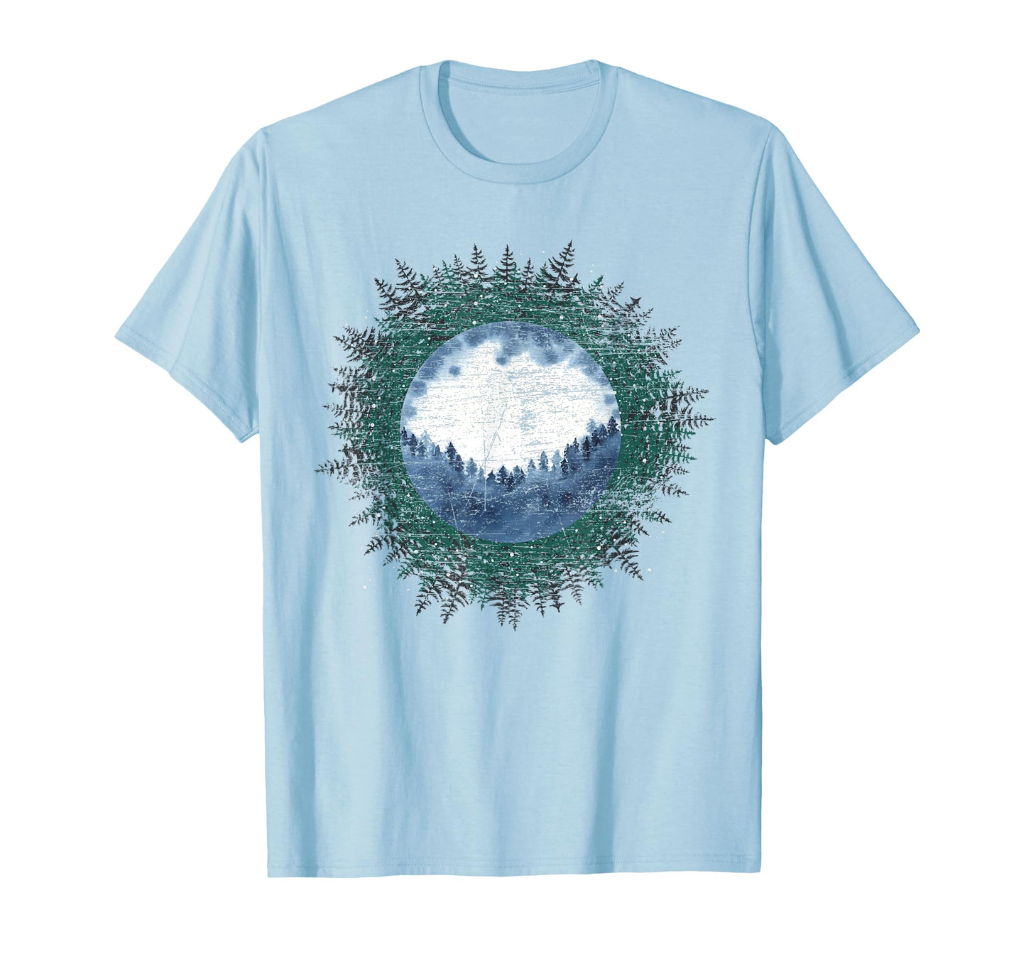Moonlight Outdoor Wild Trees Wildlife Forest Moon Nature T-Shirt