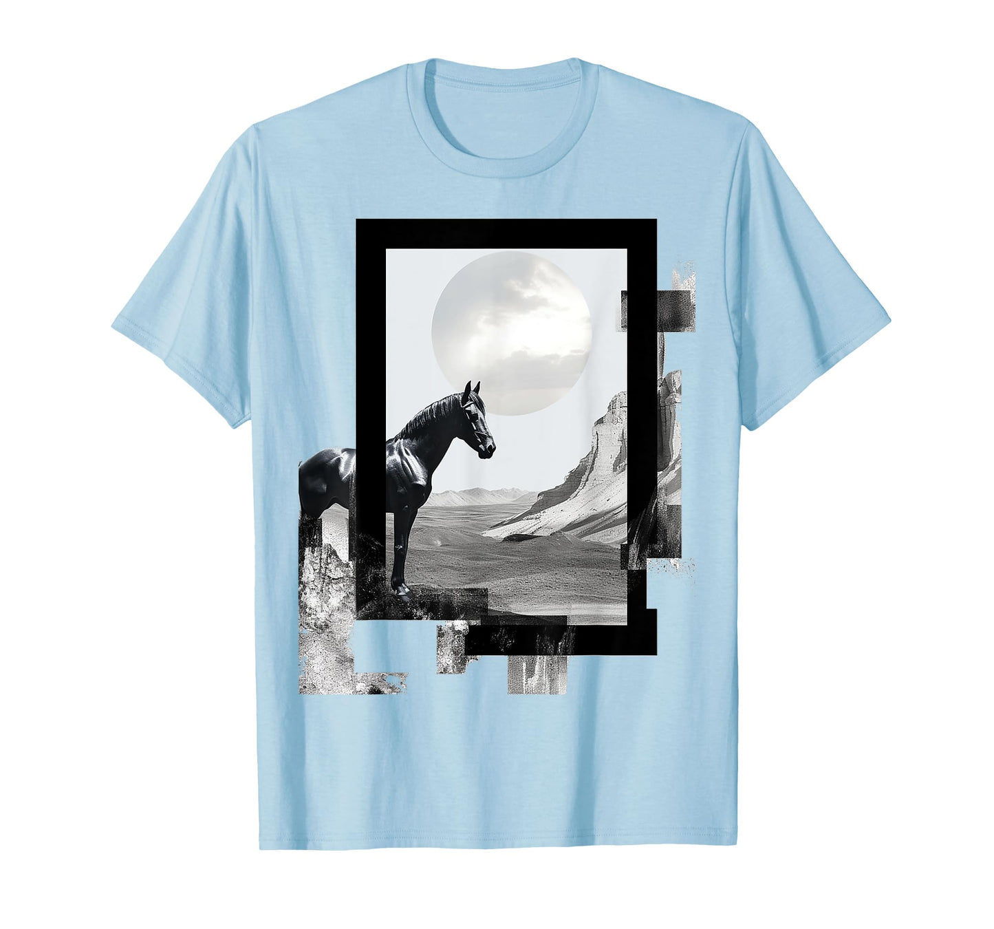 Horse Abstract Art Geometric Animal Nature Graphic Horse T-Shirt