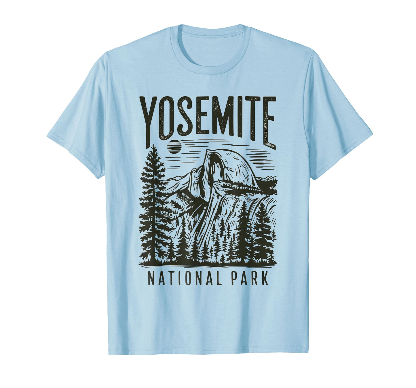 Retro Yosemite Half-Dome National Park Vintage Womens Mens T-Shirt
